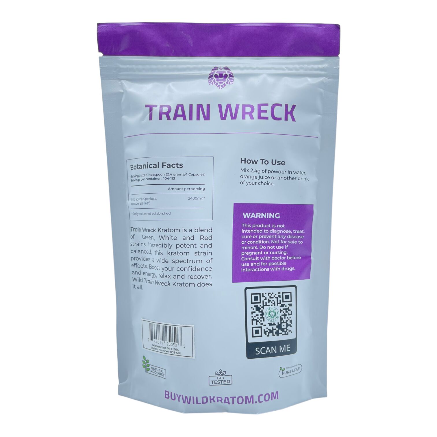 Wild Kratom Trainwreck Kratom Powder | Image 3 | Wild Kratom Trainwreck Kratom Powder