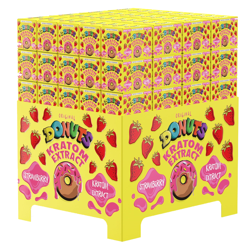Donuts Gold Strawberry Kratom Shot, 250mg 30mL | Image 5 | Donuts Gold Strawberry Kratom Shot, 250mg 30mL