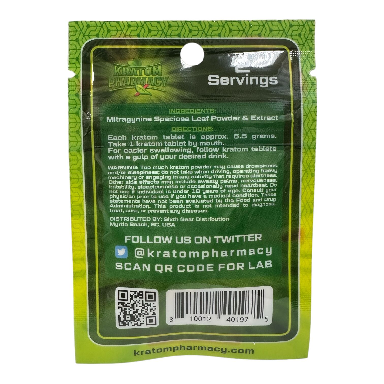 Kratom Pharmacy Green Maeng Da Tab - 2ct | Image 2 | Kratom Pharmacy Green Maeng Da Tab – 2ct