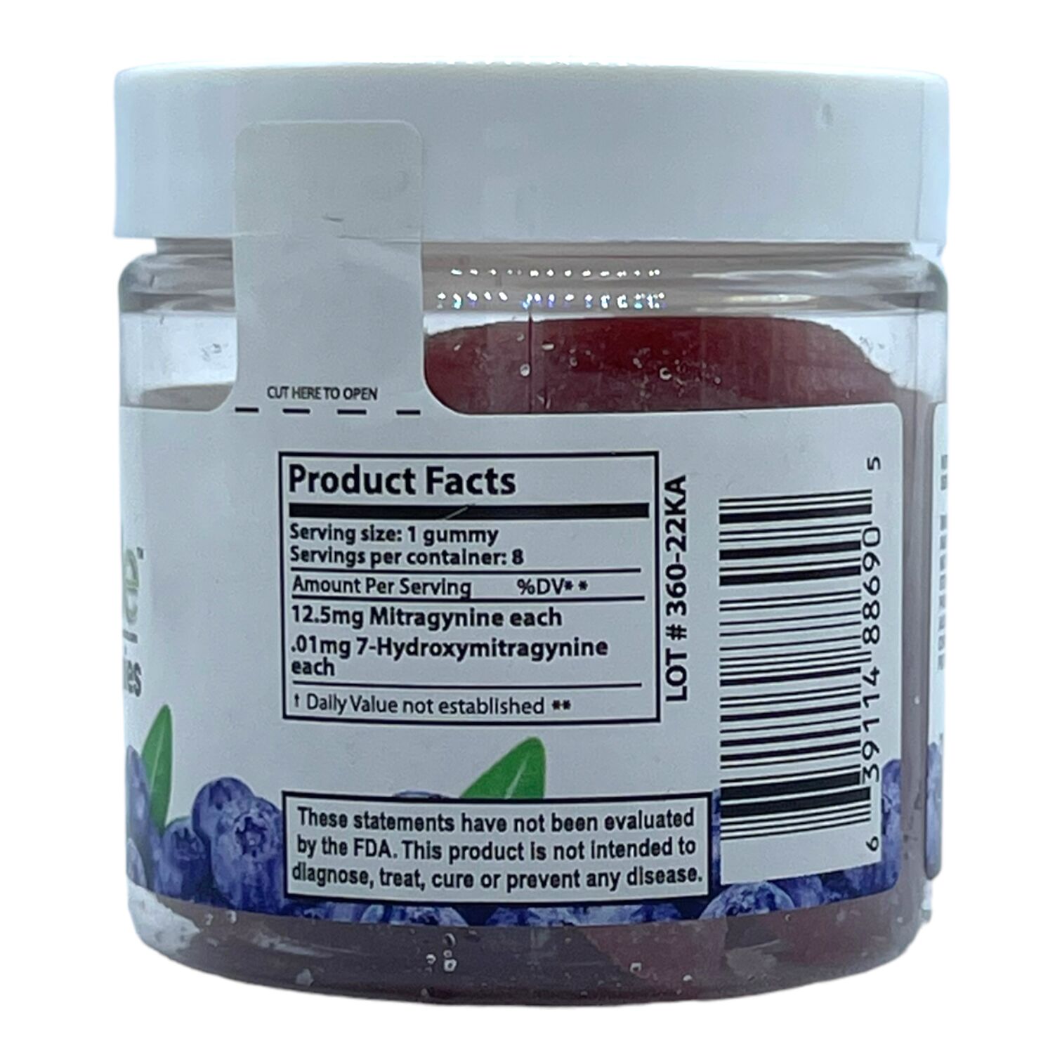 Kratomade Blueberry Gummies - 8ct | Image 2 | Kratomade Blueberry Gummies – 8ct