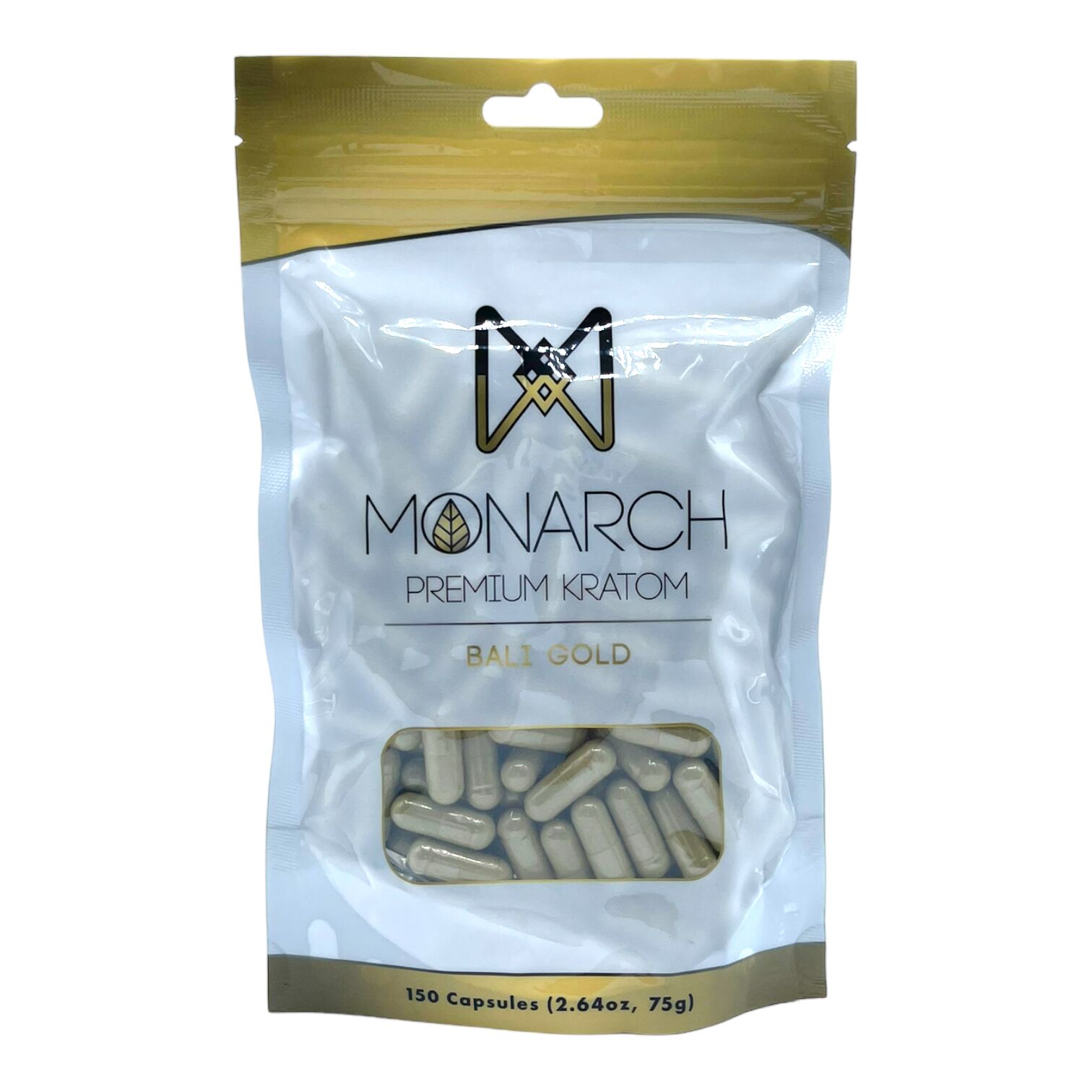 Monarch Bali Gold Kratom Capsules 150ct | Image 1 | Monarch Bali Gold Kratom Capsules 150ct