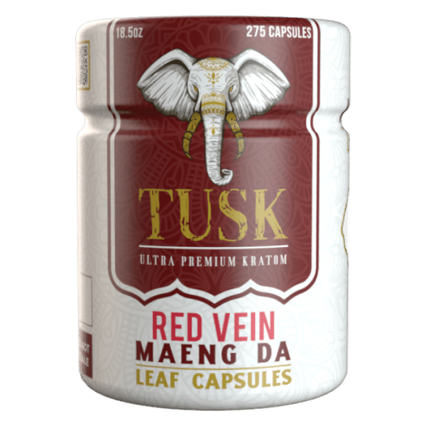 Tusk Red Vein Maeng Da Kratom Capsules