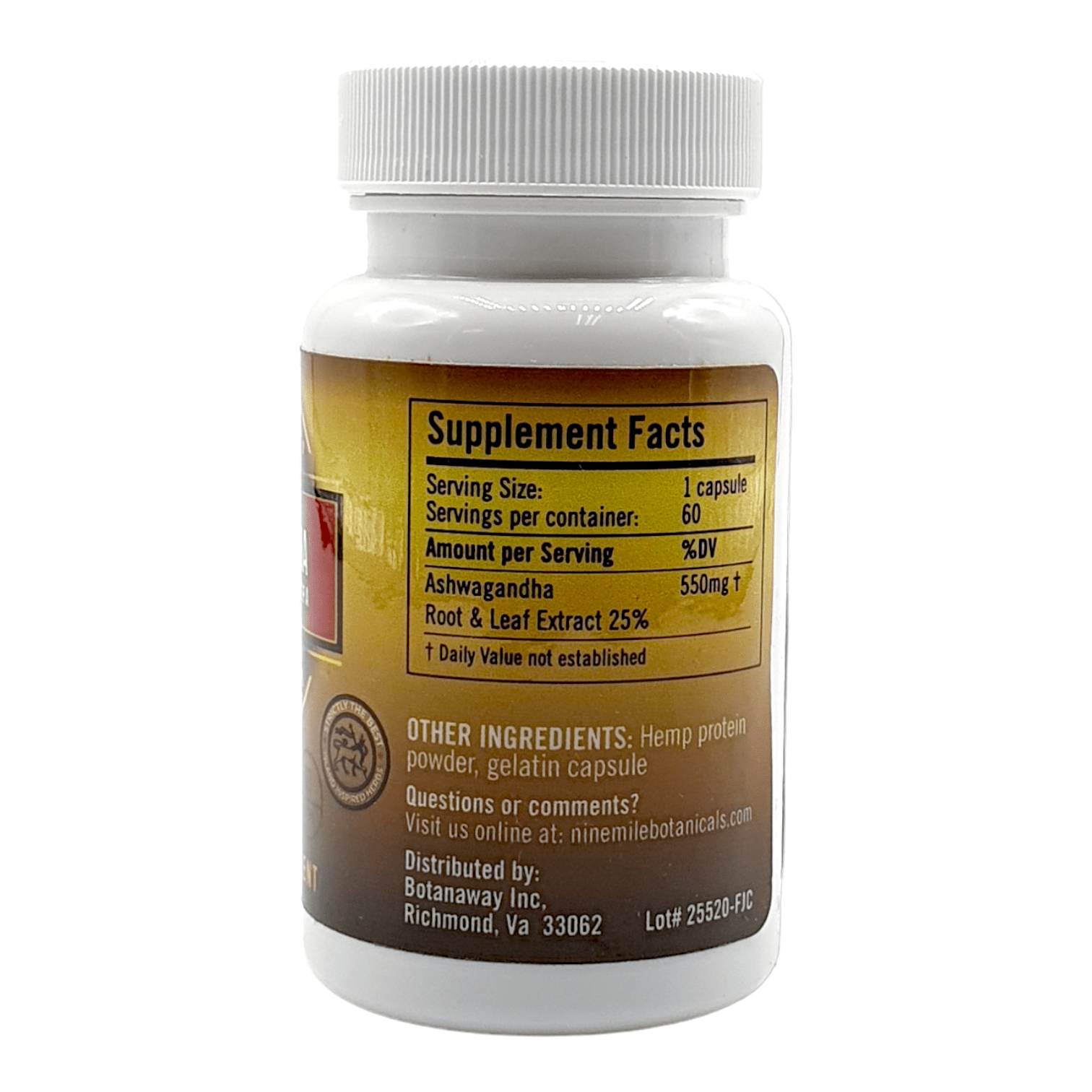 Nine Mile Botanicals Ashwagandha Capsules | Image 4 | Nine Mile Botanicals Ashwagandha Capsules