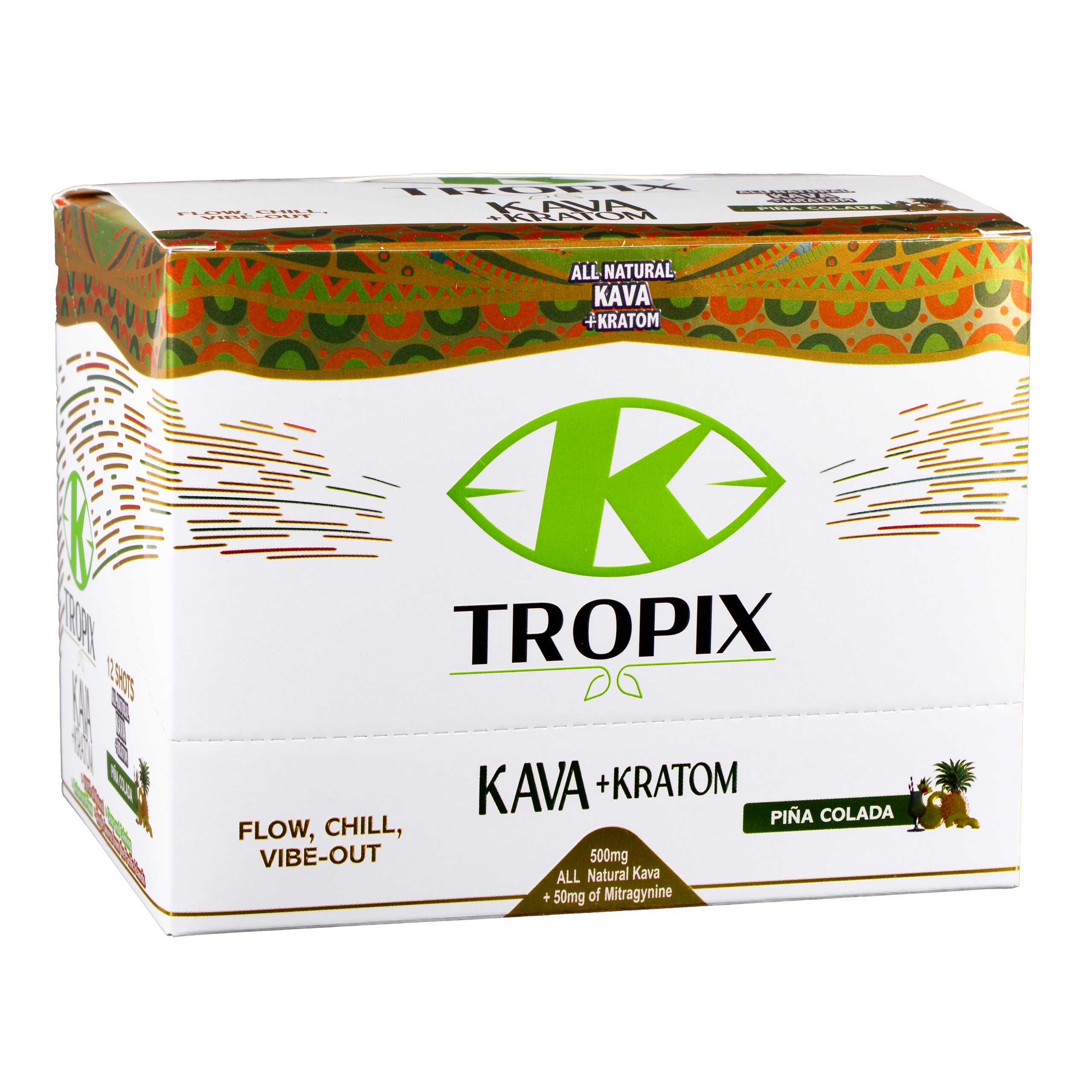 K-Tropix Kratom and Kava Shot Pina Colada 500mg | Image 2 | K-Tropix Kratom and Kava Shot Pina Colada 500mg
