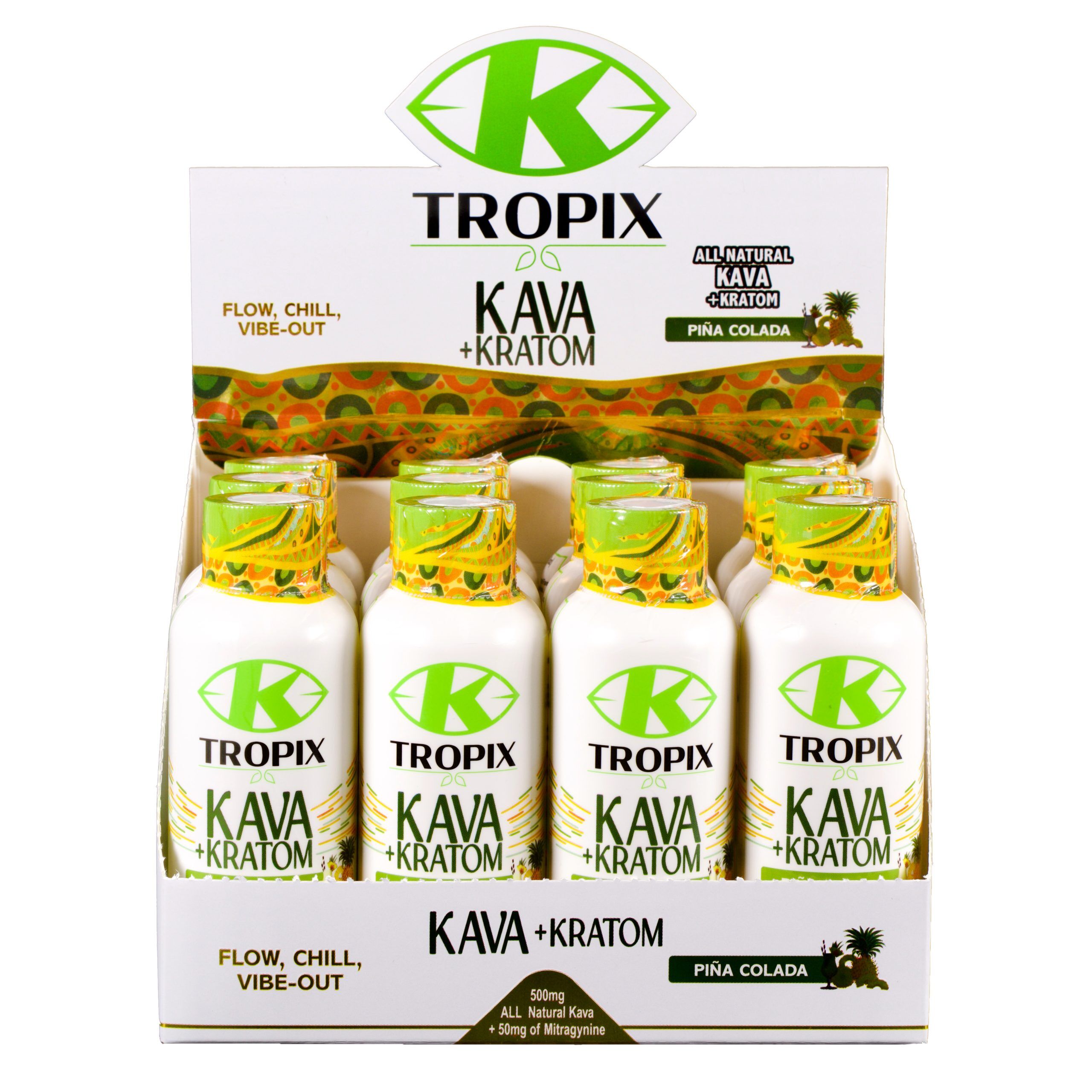 K-Tropix Kratom and Kava Shot Pina Colada 500mg | Image 3 | K-Tropix Kratom and Kava Shot Pina Colada 500mg