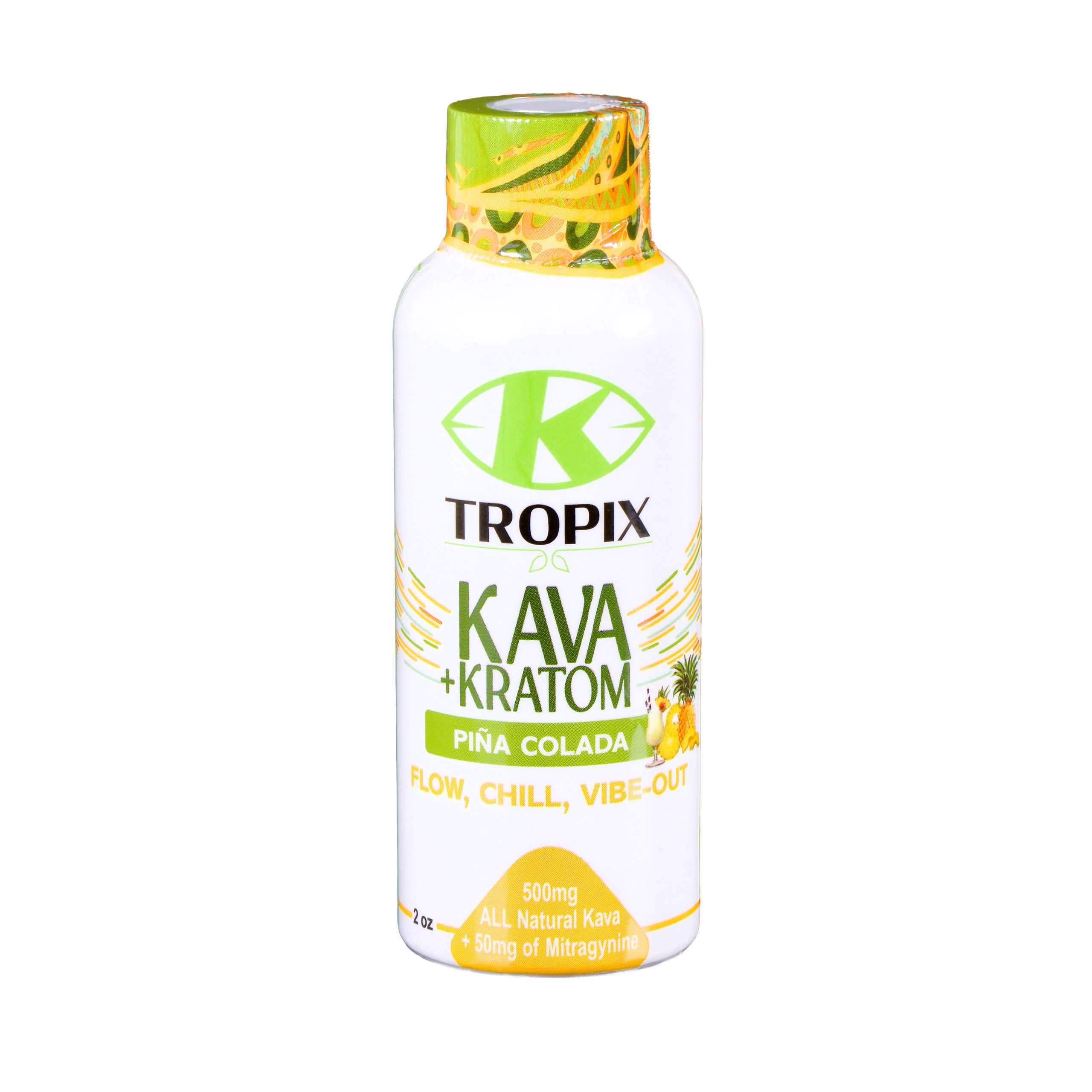 K-Tropix Kratom and Kava Shot Pina Colada 500mg | Image 1 | K-Tropix Kratom and Kava Shot Pina Colada 500mg