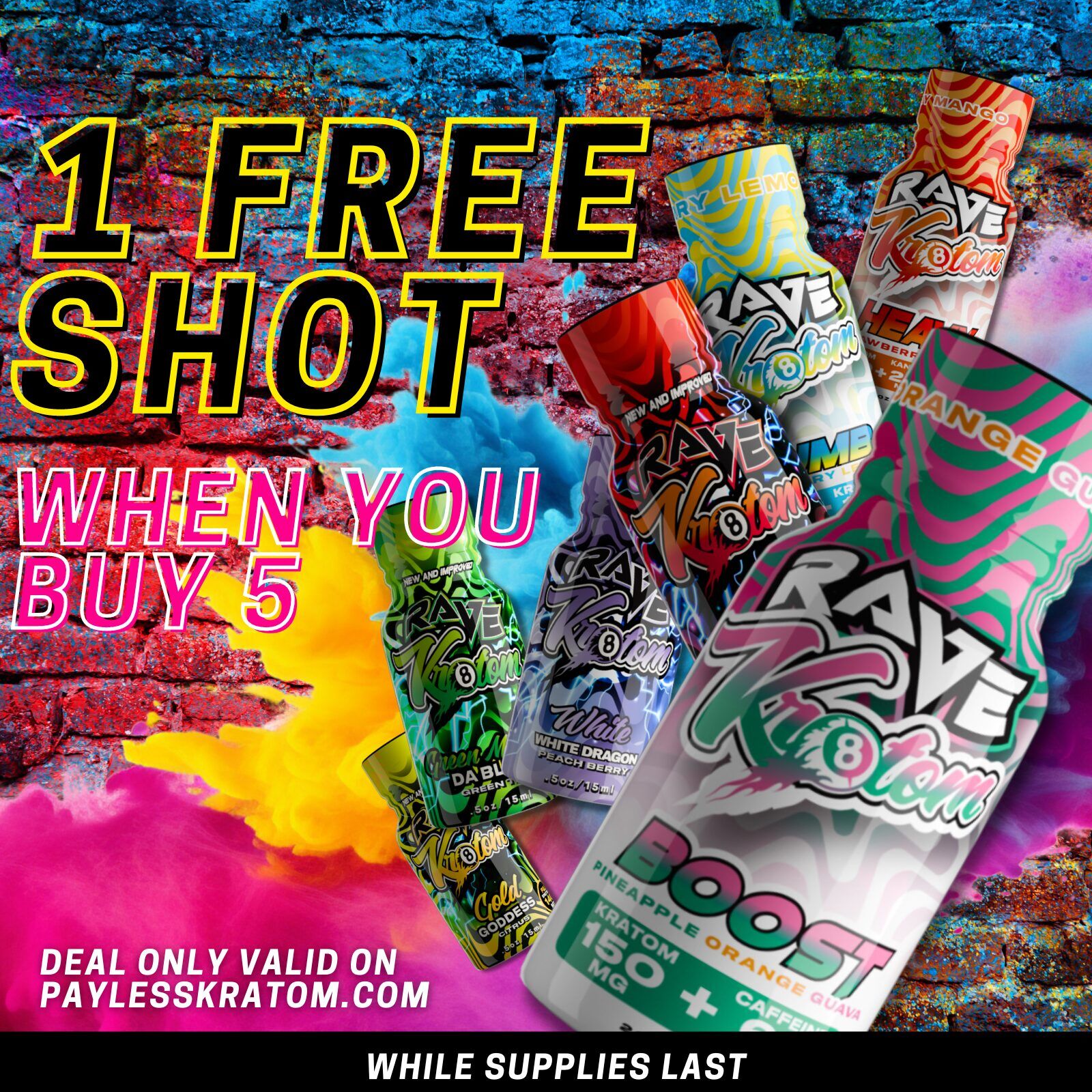 Rave Kratom and Caffeine Boost Shot DEAL | Image 1 | Rave Kratom and Caffeine Boost Shot DEAL