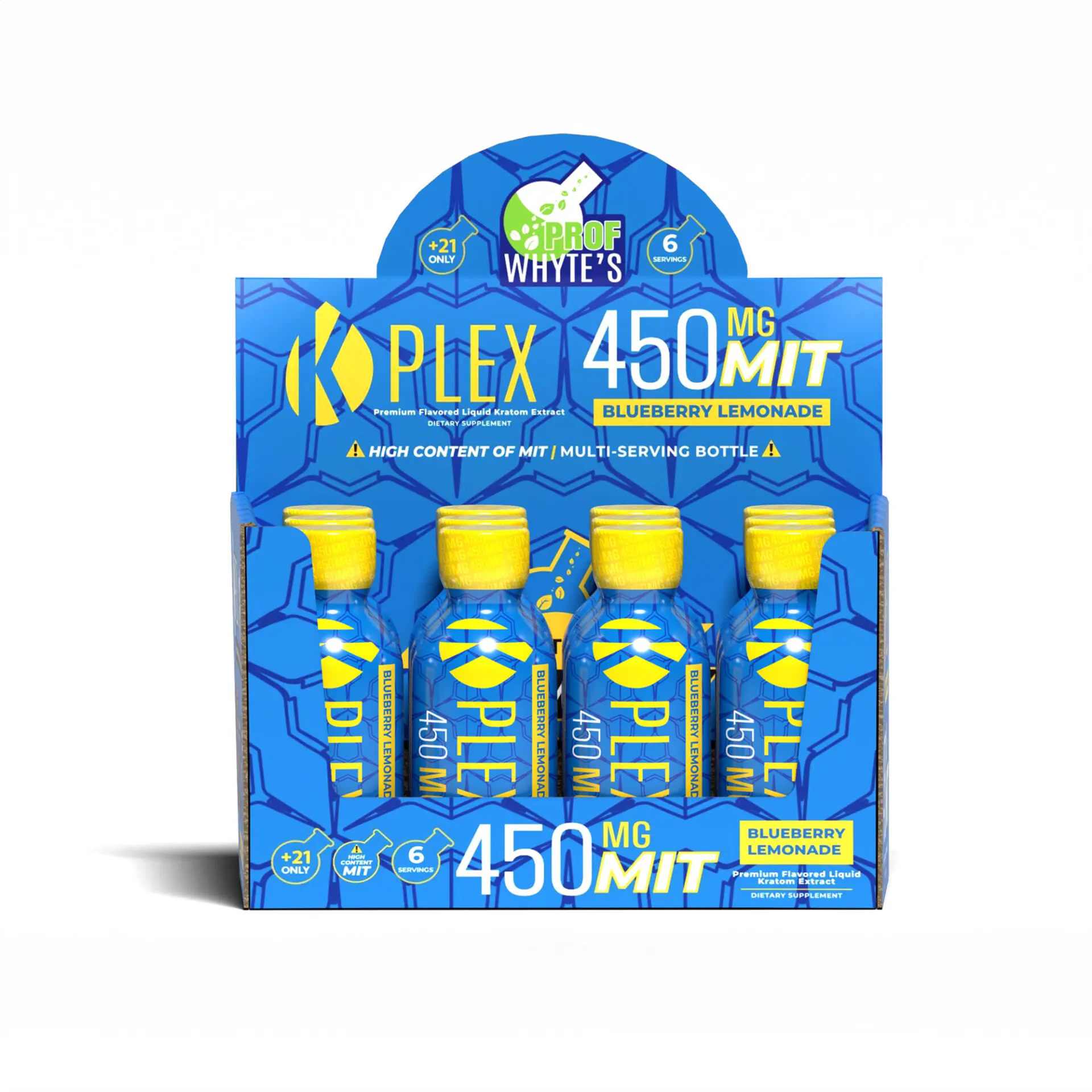 Prof Whytes K Plex Liquid Kratom Extract Shots Blueberry Lemonade 450mg 60mL | Image 3 | Prof Whytes K Plex Liquid Kratom Extract Shots Blueberry Lemonade 450mg 60mL