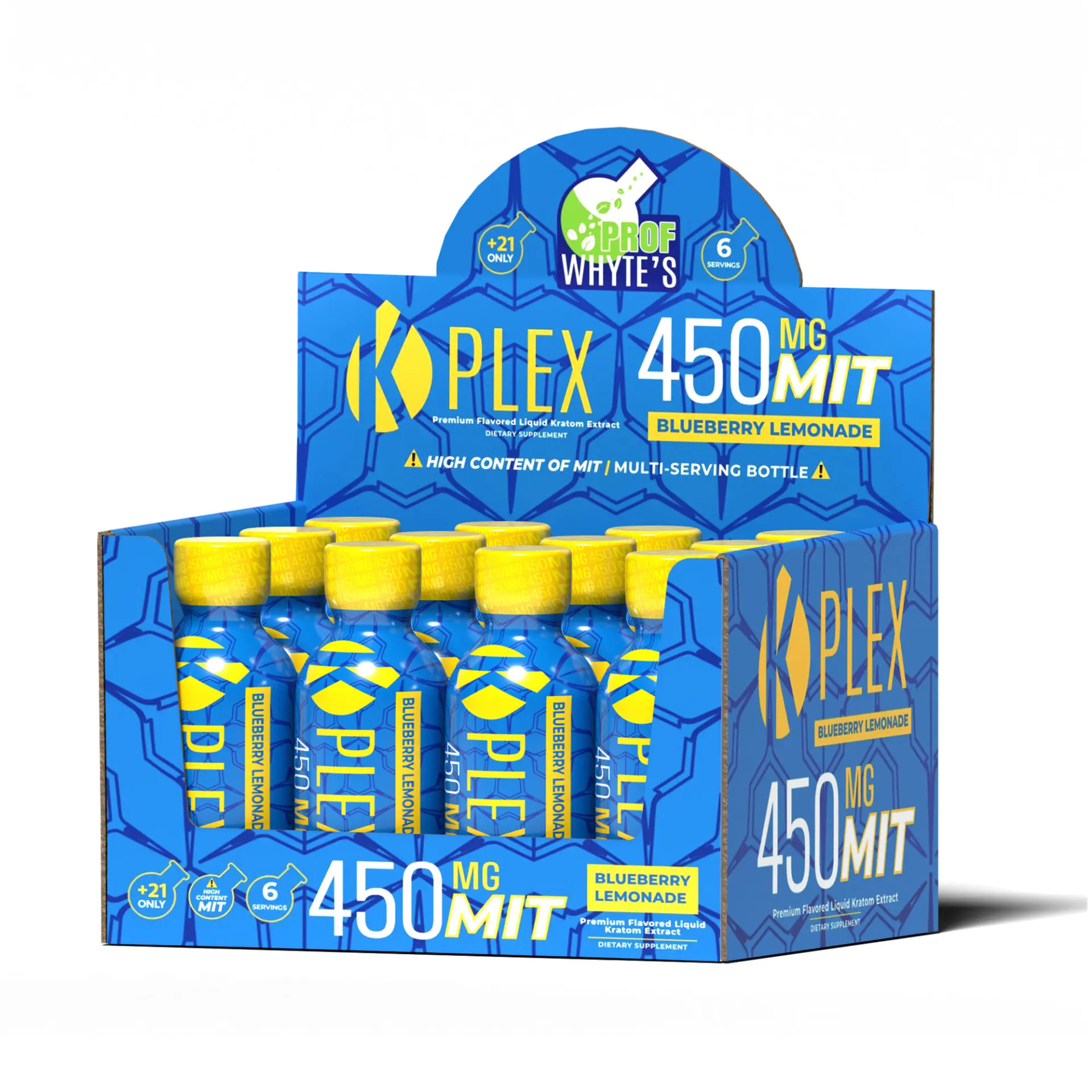 Prof Whytes K Plex Liquid Kratom Extract Shots Blueberry Lemonade 450mg 60mL | Image 2 | Prof Whytes K Plex Liquid Kratom Extract Shots Blueberry Lemonade 450mg 60mL