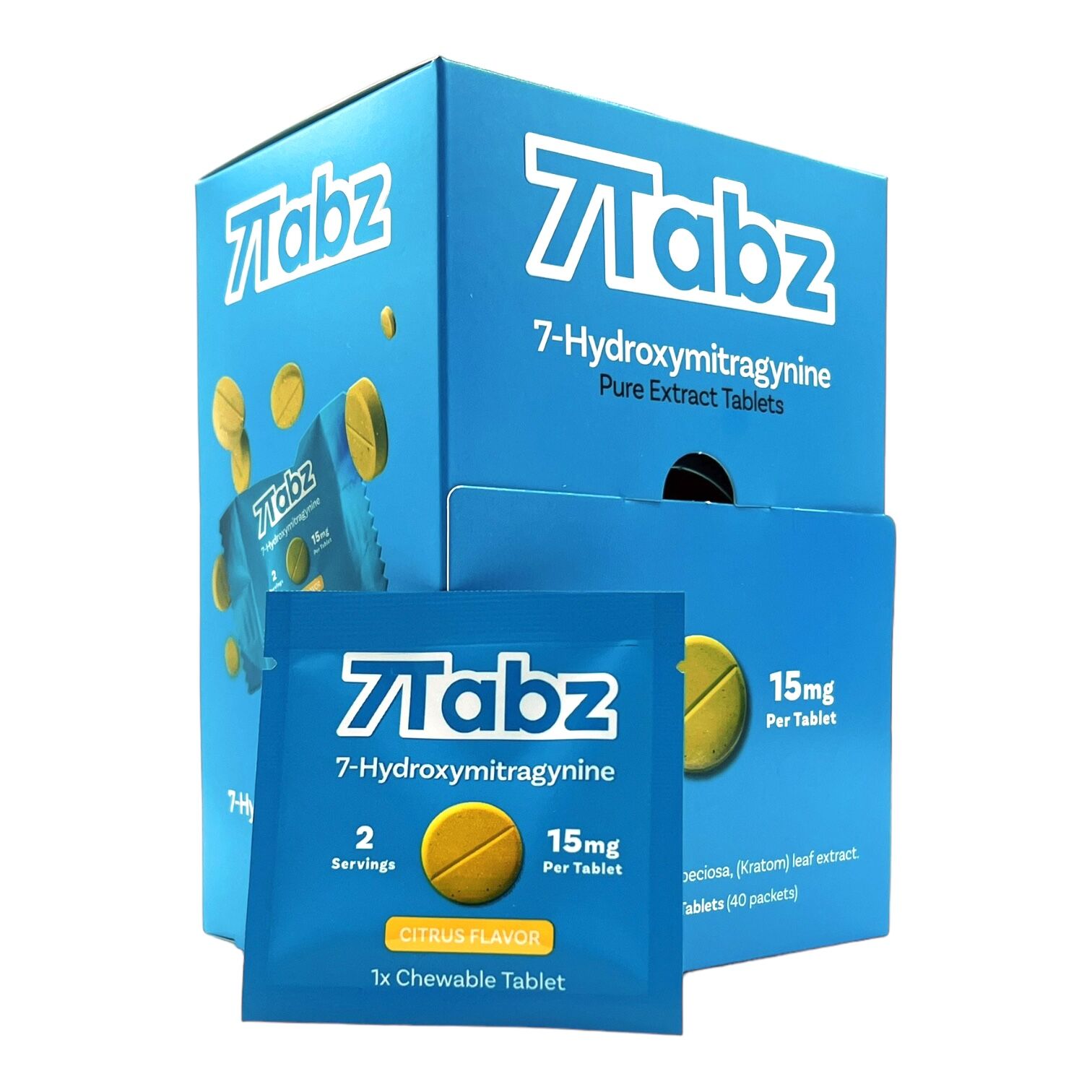 7Tabz 7-OH Kratom Extract Tablets Citrus | Image 1 | 7Tabz 7-OH Kratom Extract Tablets Citrus