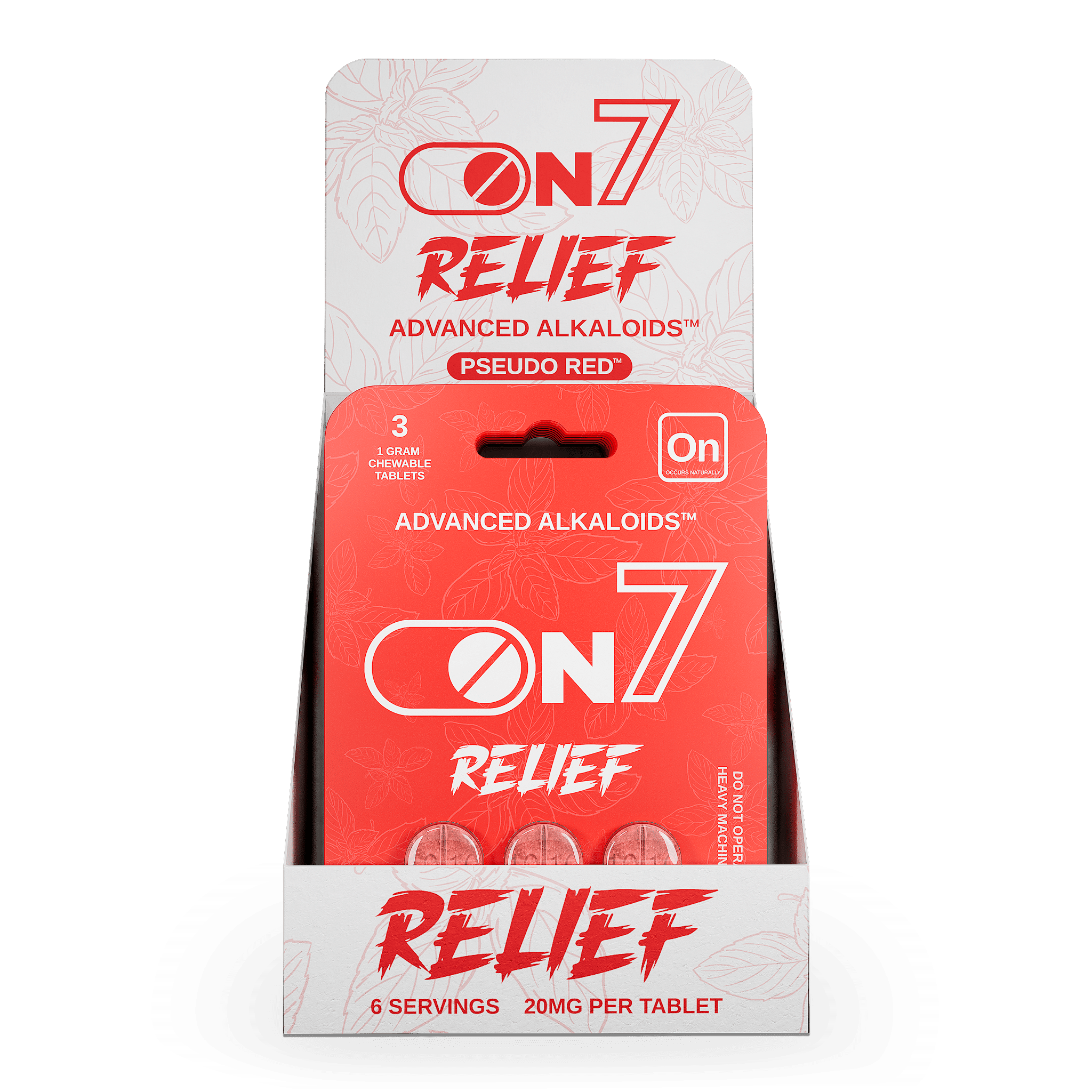 On7 Pseudo Red Relief Tablets 20mg Shop Now
