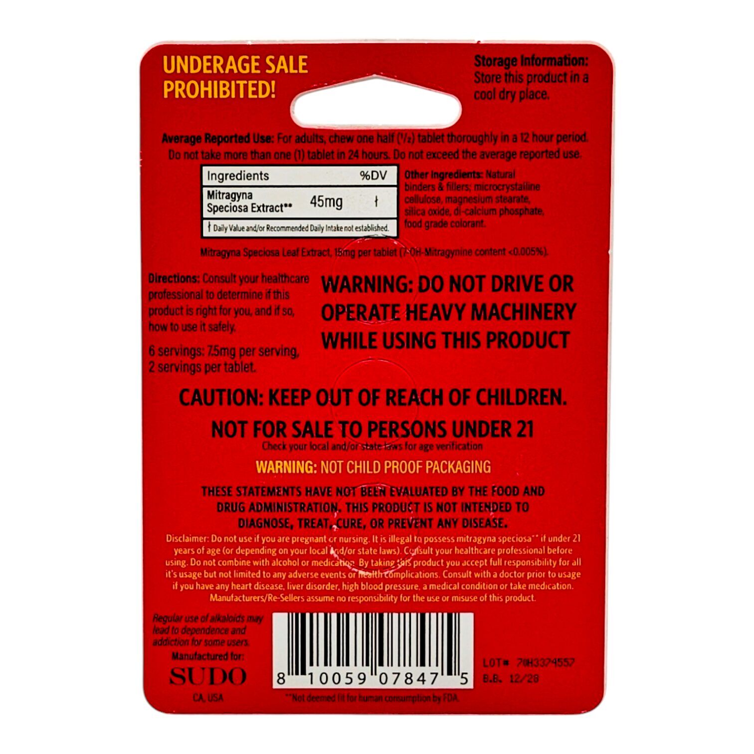 Sudo Premium Chewable Kratom Tablets 15mg | Image 18 | Sudo Premium Chewable Kratom Tablets 15mg