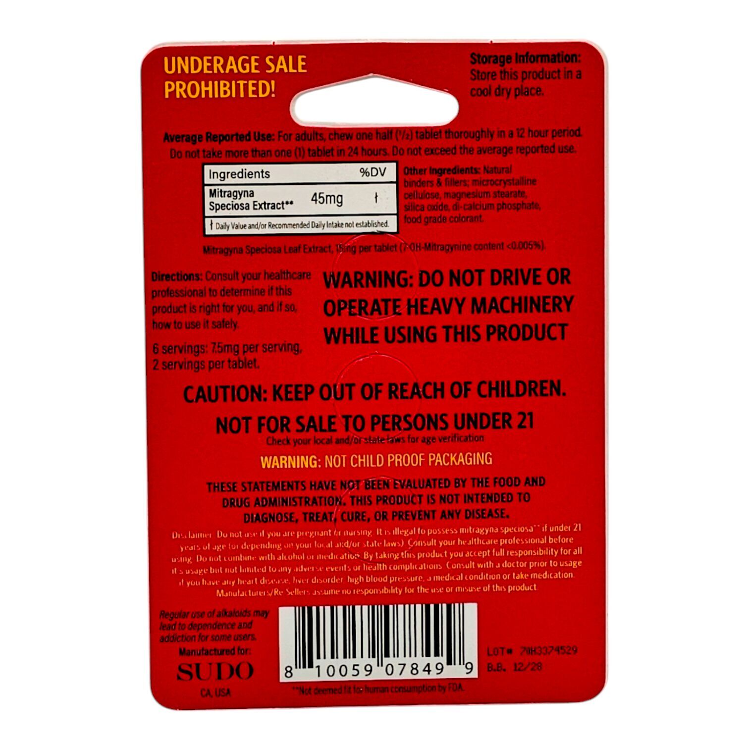 Sudo Premium Chewable Kratom Tablets 15mg | Image 16 | Sudo Premium Chewable Kratom Tablets 15mg