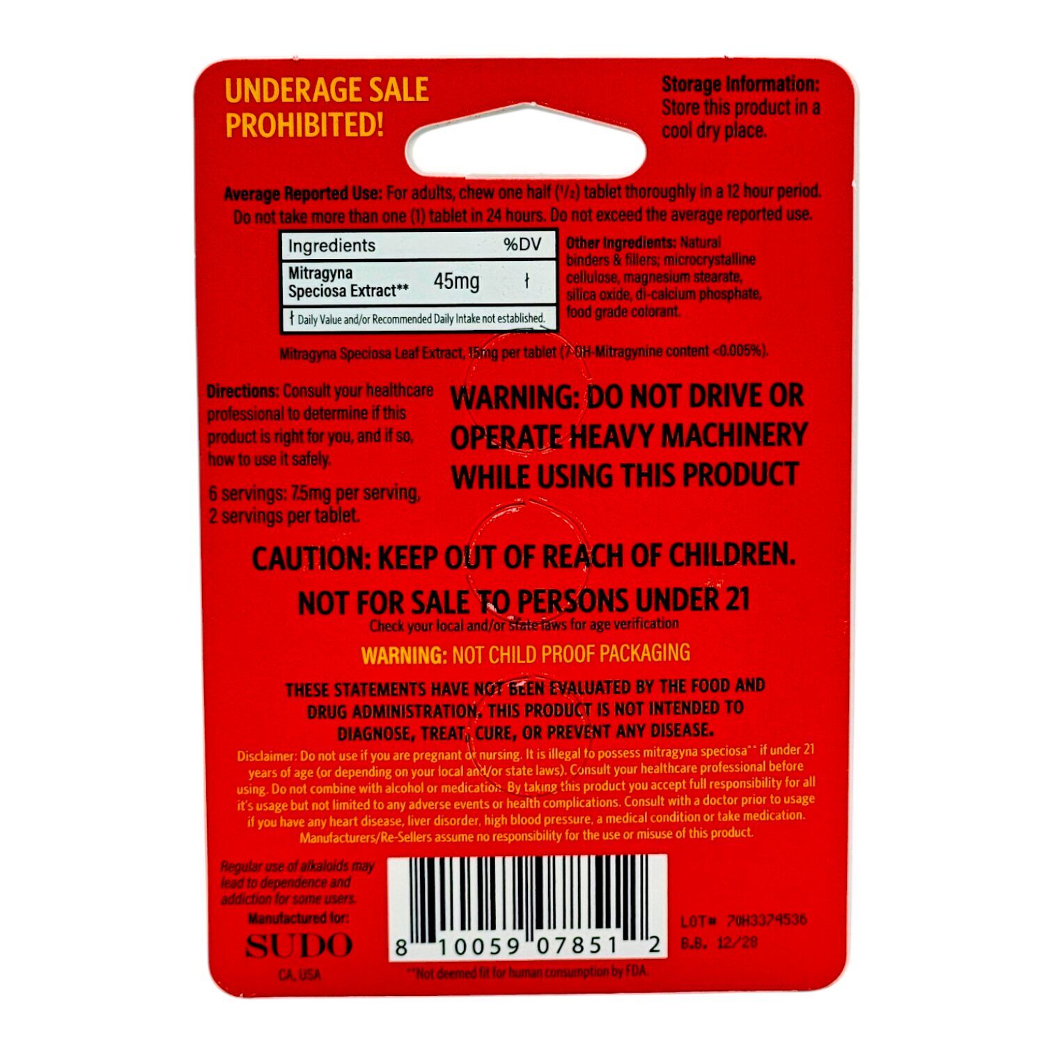 Sudo Premium Chewable Kratom Tablets 15mg | Image 8 | Sudo Premium Chewable Kratom Tablets 15mg