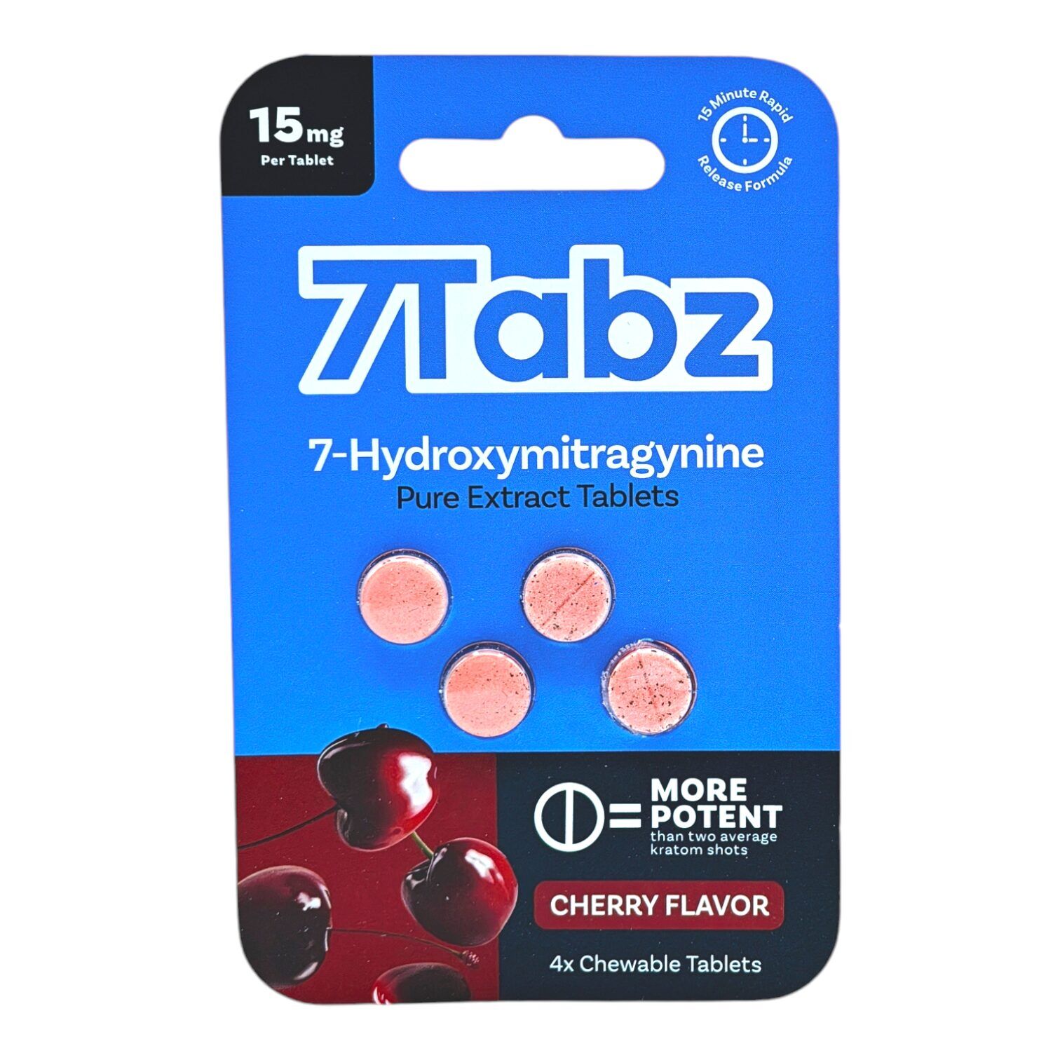 7Tabz 7-OH Kratom Extract Tablets Cherry | Image 1 | 7Tabz 7-OH Kratom Extract Tablets Cherry
