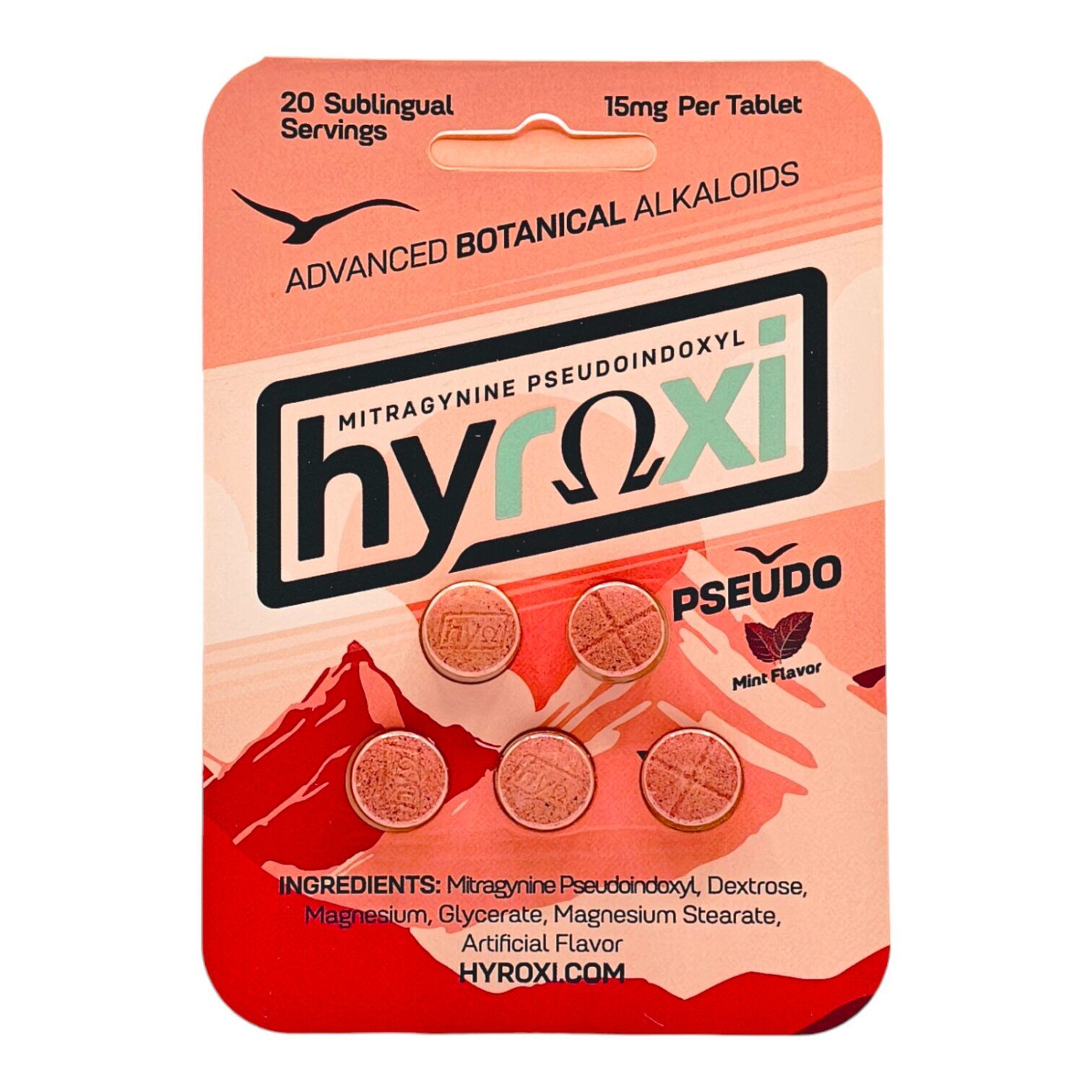 HYROXI Pseudo Tablets Mint Flavor 15mg | Image 1 | HYROXI Pseudo Tablets Mint Flavor 15mg