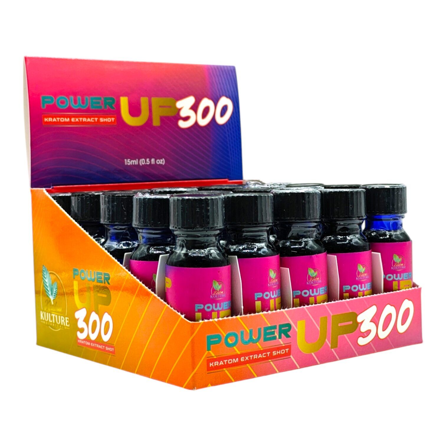 Kratom Kulture Kratom Extract Shot Power UP 300mg 15mL (3 For 1) | Image 2 | Kratom Kulture Kratom Extract Shot Power UP 300mg 15mL (3 For 1)