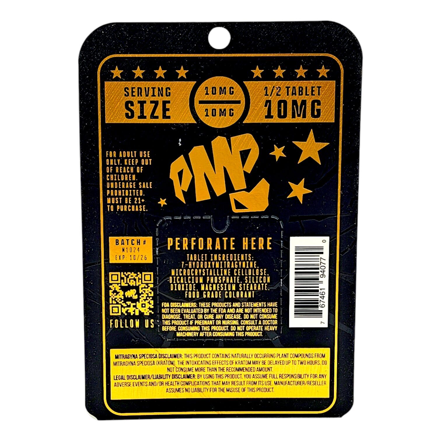 PMP Chewable 7-OH Tablets 80mg 4ct | Image 3 | PMP Chewable 7-OH Tablets 80mg 4ct