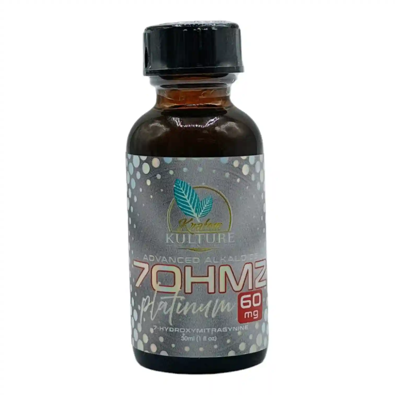 Kratom Kulture 7OHMZ Platinum 60mg 30mL | Image 1 | Kratom Kulture 7OHMZ Platinum 60mg 30mL