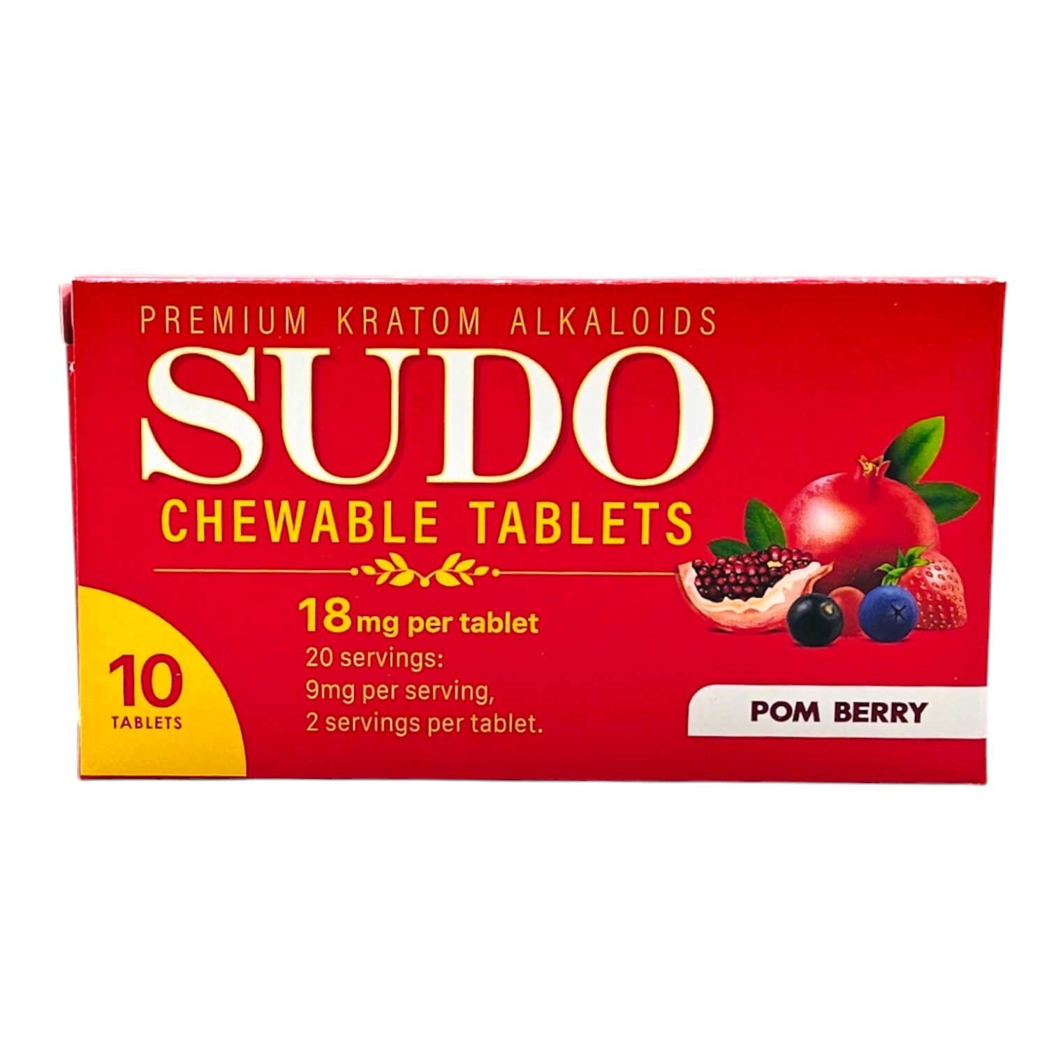 Sudo Kratom Chewable Tablets 18mg 10ct | Image 5 | Sudo Kratom Chewable Tablets 18mg 10ct