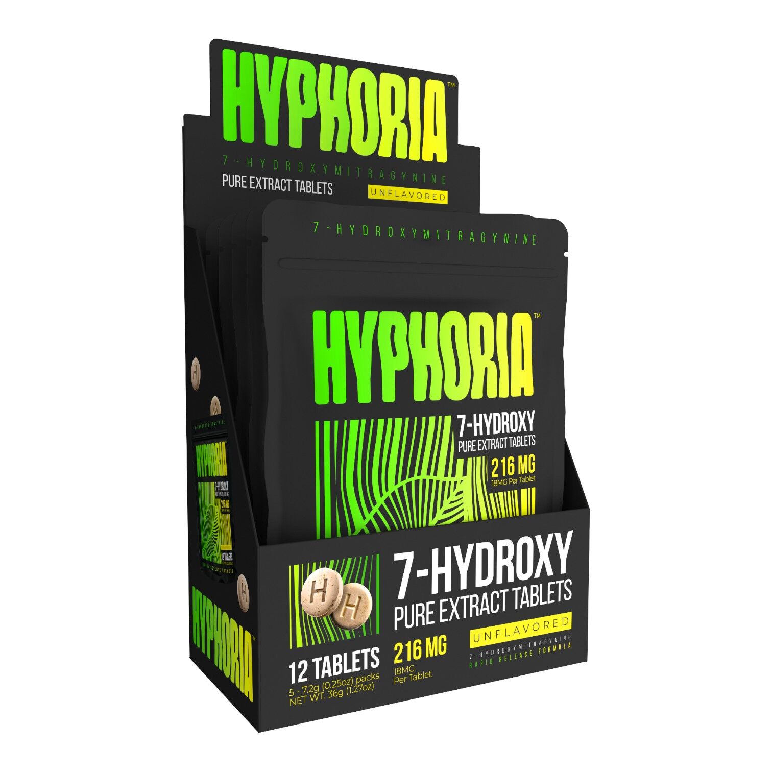 Hyphoria 7-OH Pure Extract Chewable Tablets 18 mg 12ct | Image 2 | Hyphoria 7-OH Pure Extract Chewable Tablets 18 mg 12ct