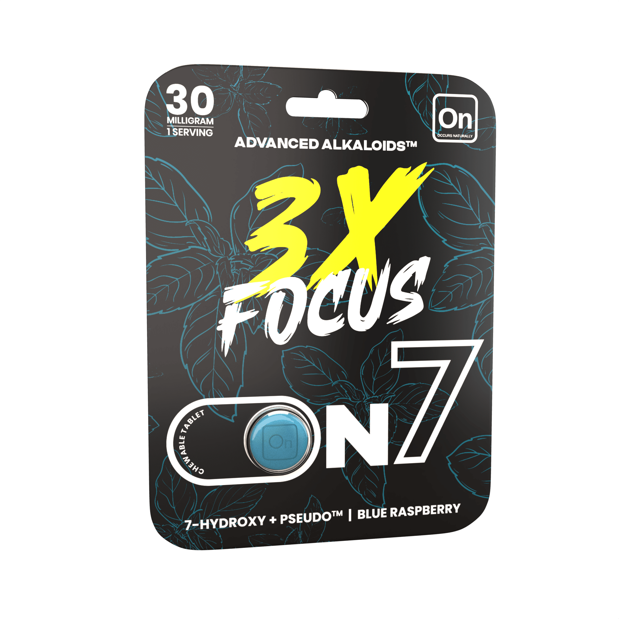 On7 7-OH Pseudo 3x Focus Tablets Blue Raspberry 30mg 1ct | Image 7 | On7 7-OH Pseudo 3x Focus Tablets Blue Raspberry 30mg 1ct