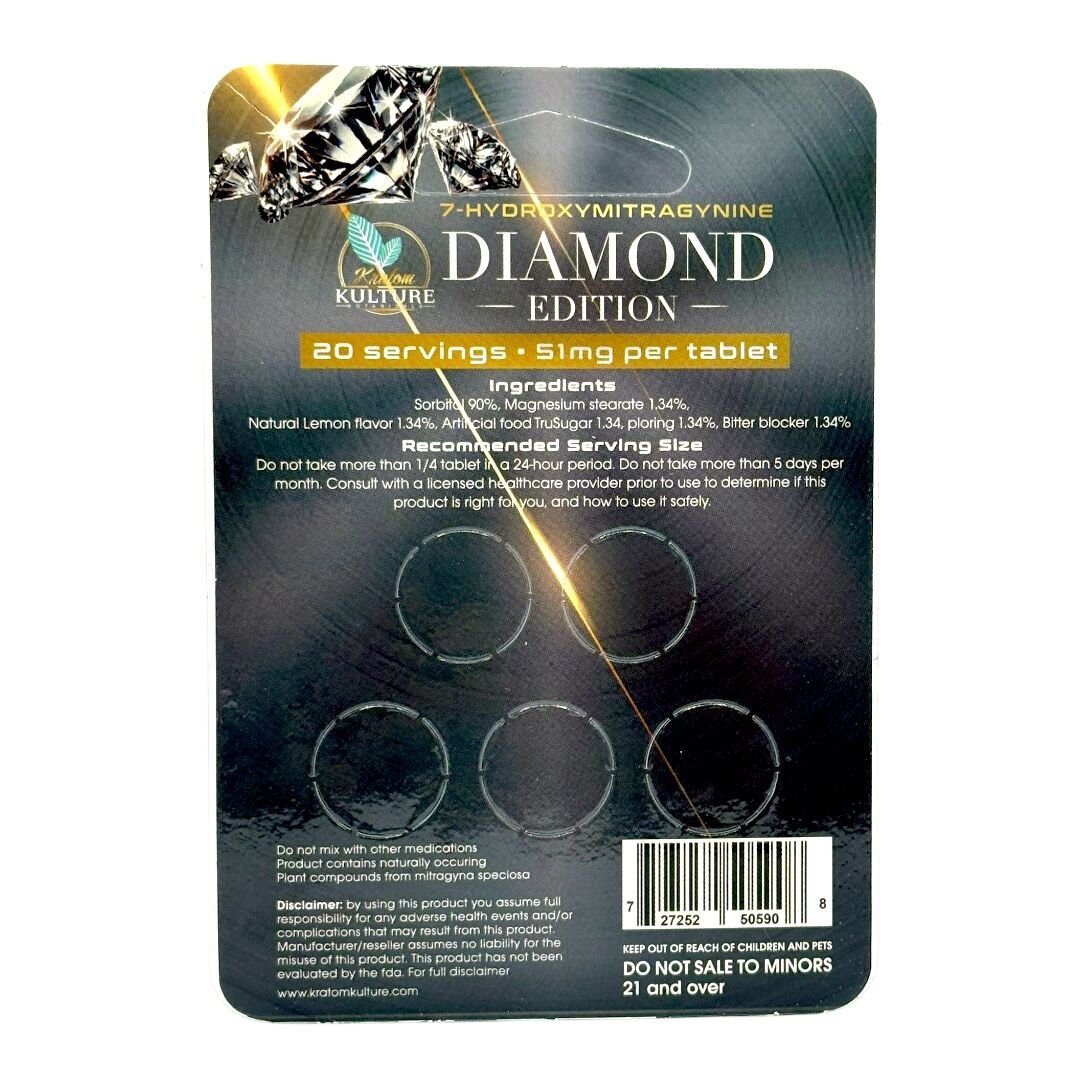 Kratom Kulture 7-OH Diamond 51mg | Image 4 | Kratom Kulture 7-OH Diamond 51mg