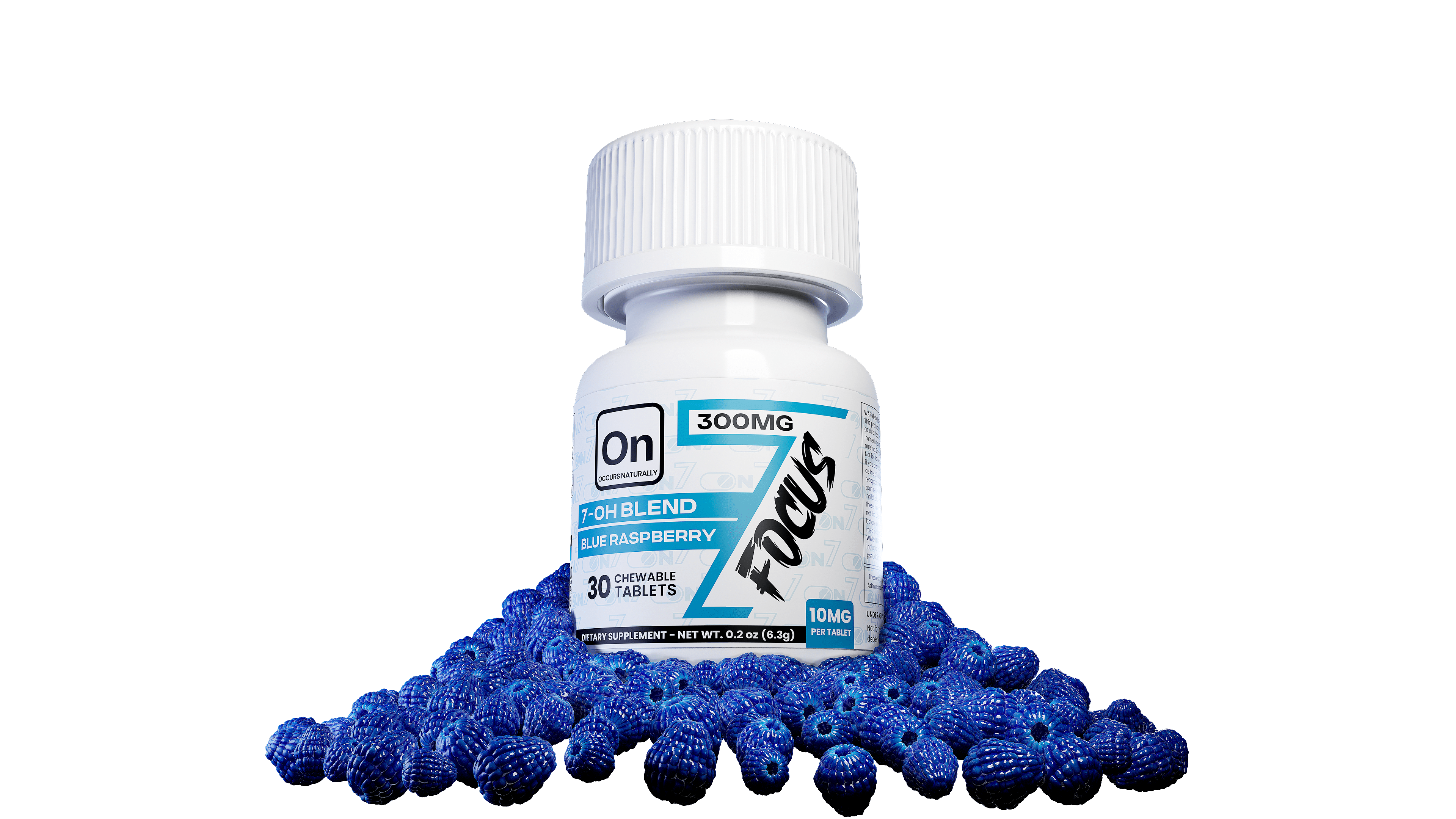 On7 7-Hydroxy + Pseudo Focus Tablets - Blue Raspberry 30ct | Image 11 | On7 7-Hydroxy + Pseudo Focus Tablets – Blue Raspberry 30ct