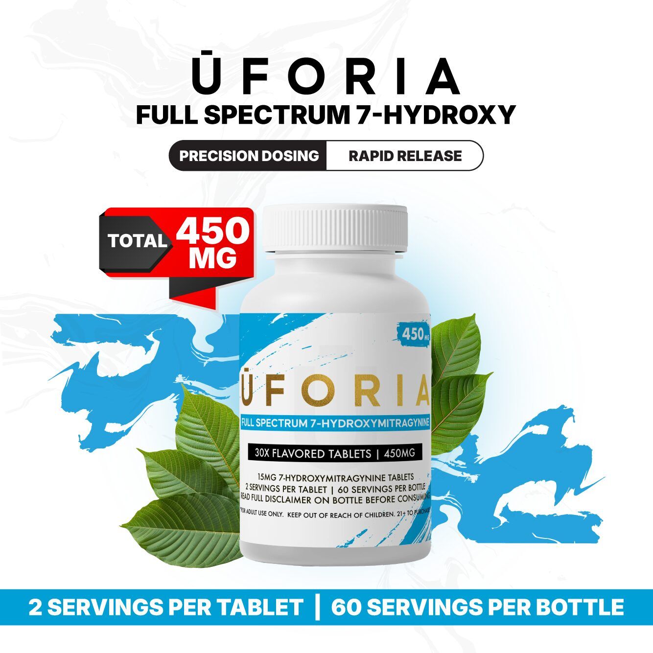 UFORIA 7-OH 450mg Bottle 30x15mg Tablets | Image 2 | UFORIA 7-OH 450mg Bottle 30x15mg Tablets
