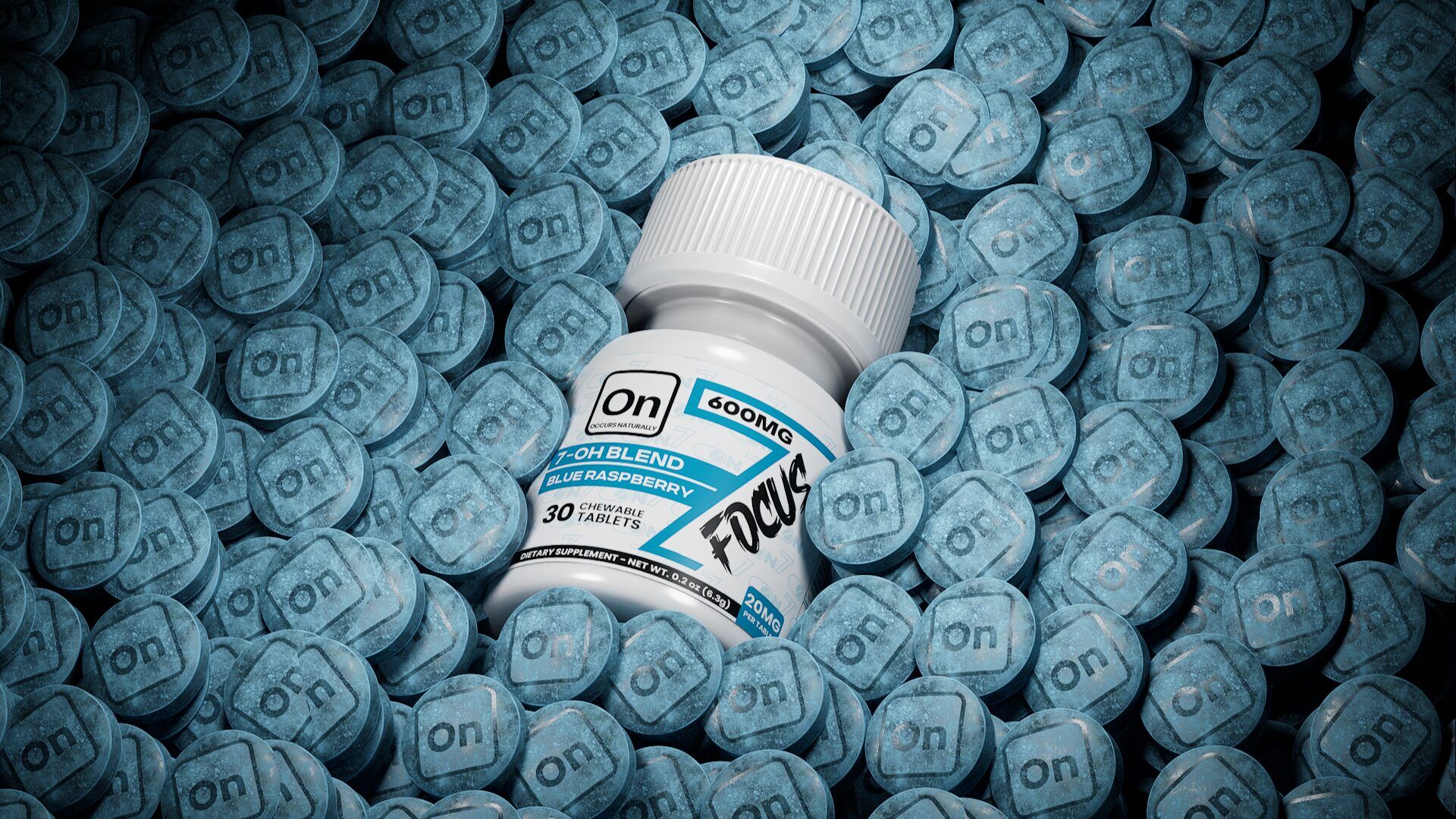 On7 7-Hydroxy + Pseudo Focus Tablets - Blue Raspberry 30ct | Image 10 | On7 7-Hydroxy + Pseudo Focus Tablets – Blue Raspberry 30ct