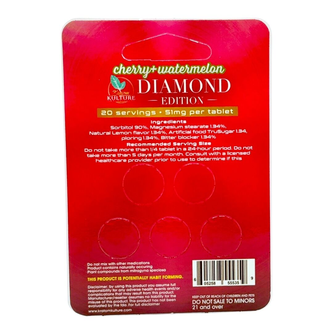 Kratom Kulture 7OH Diamond 51mg – Cherry Watermelon (DEAL BUY 1 GET 1) | Image 3 | Kratom Kulture 7OH Diamond 51mg – Cherry Watermelon (DEAL BUY 1 GET 1)