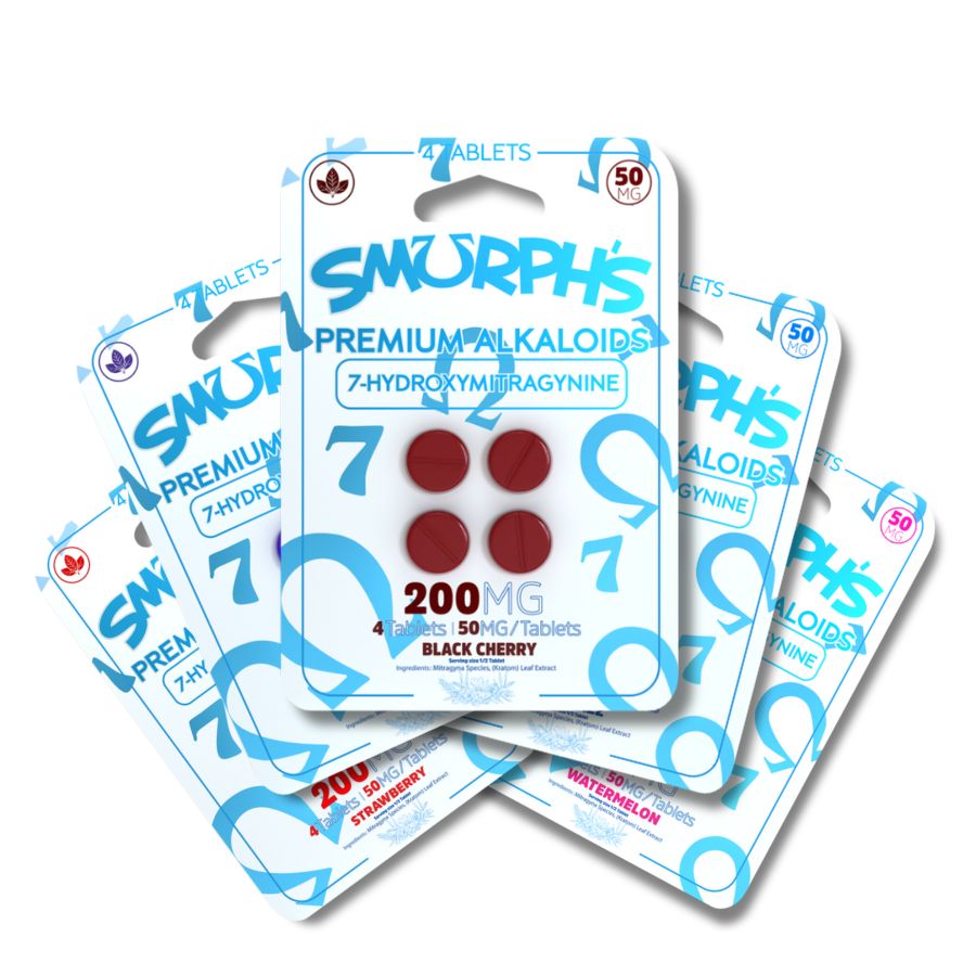 Smurph's 7-Oh Flavored Kratom Extract Tablets 50mg x 4ct | Image 1 | Smurph’s 7-Oh Flavored Kratom Extract Tablets 50mg x 4ct
