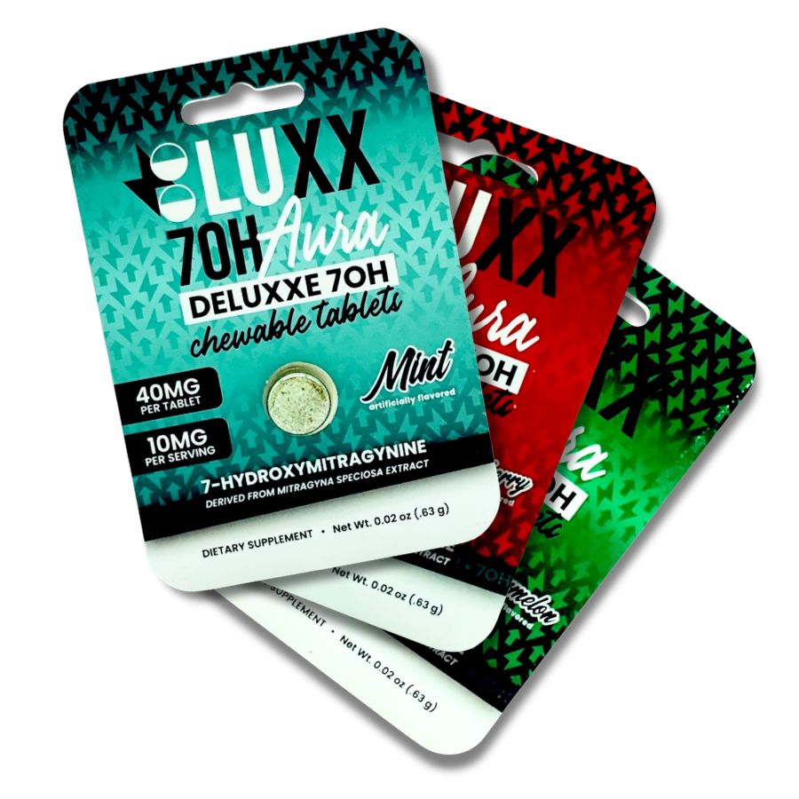 LUXX 7-OH Aura Deluxe Flavored Tablets 40mg | Image 1 | LUXX 7-OH Aura Deluxe Flavored Tablets 40mg