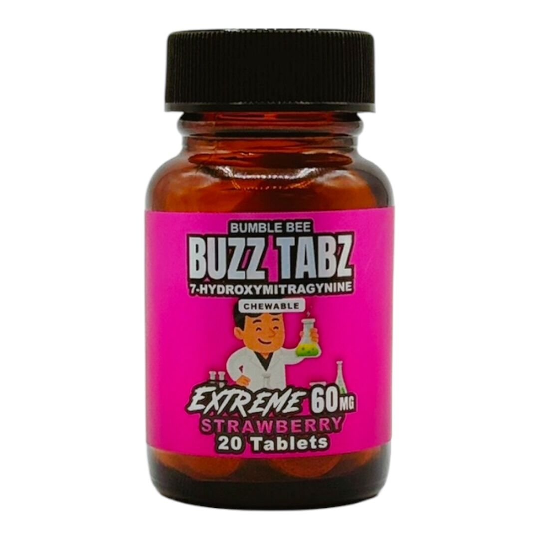 Bumble Bee Buzz Tabz Strawberry Extreme 7-OH Tablets 60mg | Image 4 | Bumble Bee Buzz Tabz Strawberry Extreme 7-OH Tablets 60mg