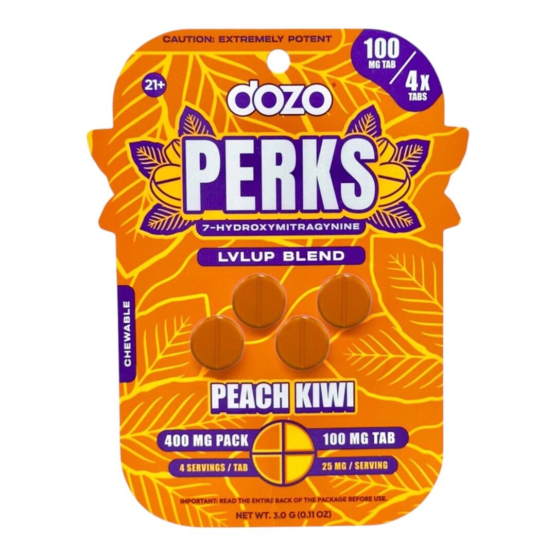 Dozo Perks Extreme Potency Flavored 7-OH 100mg x 4ct | Image 4 | Dozo Perks Extreme Potency Flavored 7-OH 100mg x 4ct