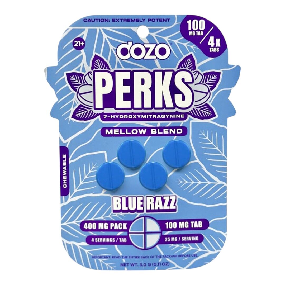 Dozo Perks Extreme Potency Flavored 7-OH 100mg x 4ct | Image 6 | Dozo Perks Extreme Potency Flavored 7-OH 100mg x 4ct