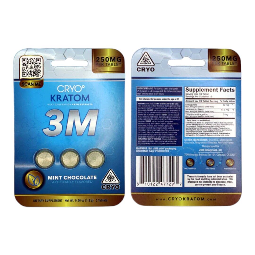 Cryo Kratom 3M Flavored Tablets Beyond 7 250mg x 3ct | Image 3 | Cryo Kratom 3M Flavored Tablets Beyond 7 250mg x 3ct