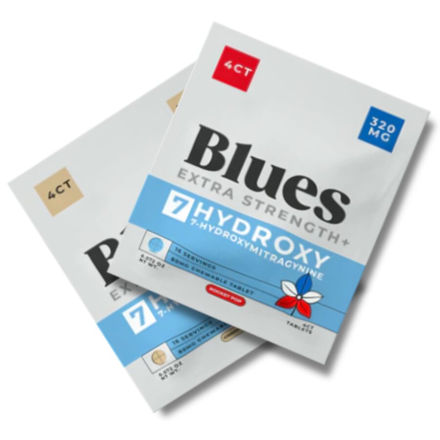 Blues Extra Strength Plus Flavored 7OH Tablets 80mg | Image 1 | Blues Extra Strength Plus Flavored 7OH Tablets 80mg