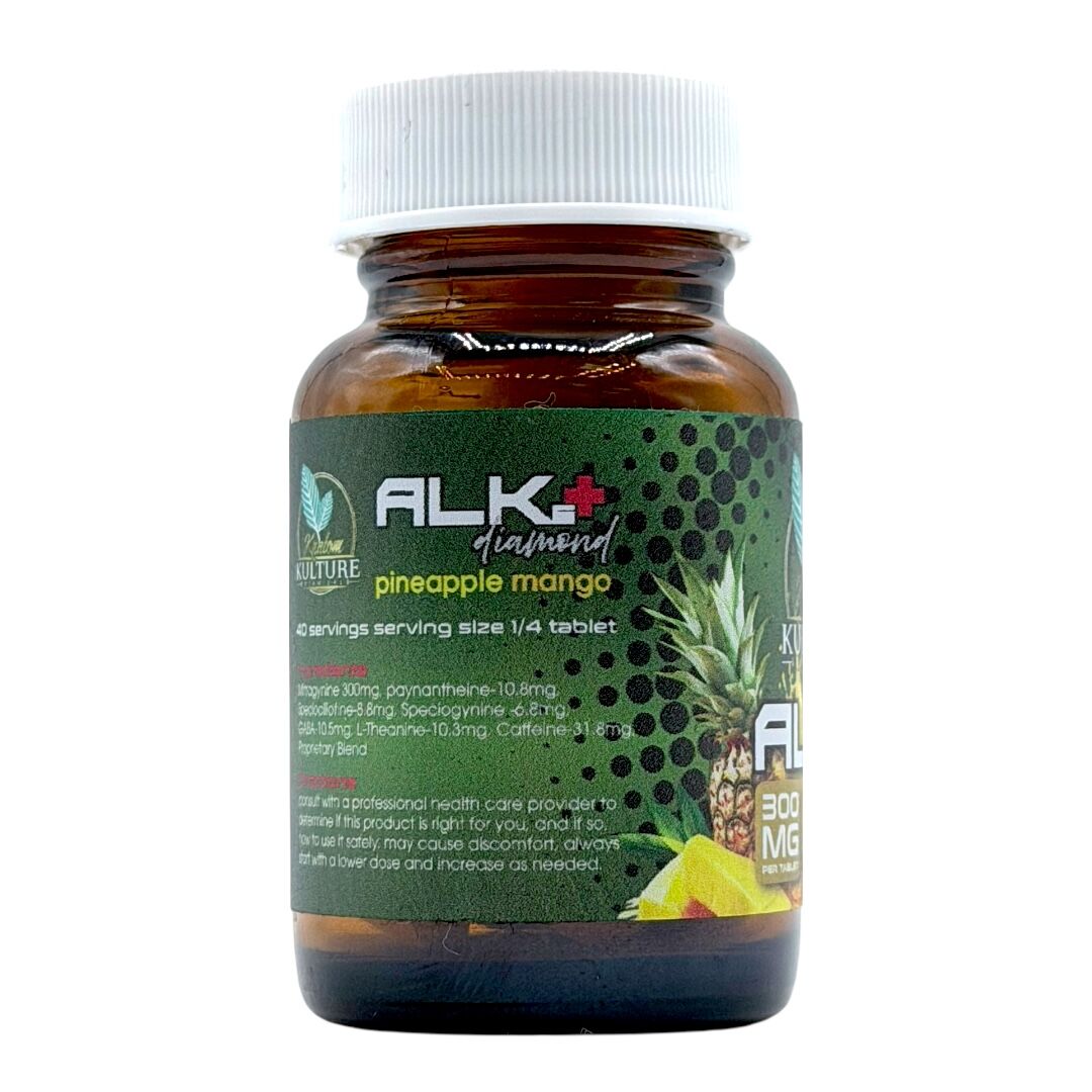Kratom Kulture Alks+ Diamond Pineapple Mango 300mg Tablets | Image 12 | Kratom Kulture Alks+ Diamond Pineapple Mango 300mg Tablets