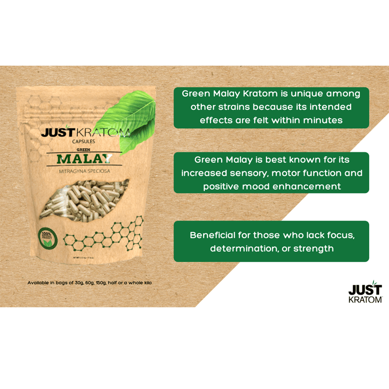 Just Kratom Green Malay Kratom Capsules | Image 4 | Just Kratom Green Malay Kratom Capsules