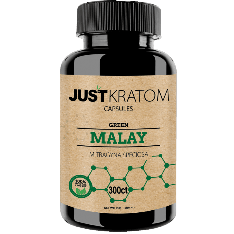 Just Kratom Green Malay Kratom Capsules | Image 1 | Just Kratom Green Malay Kratom Capsules