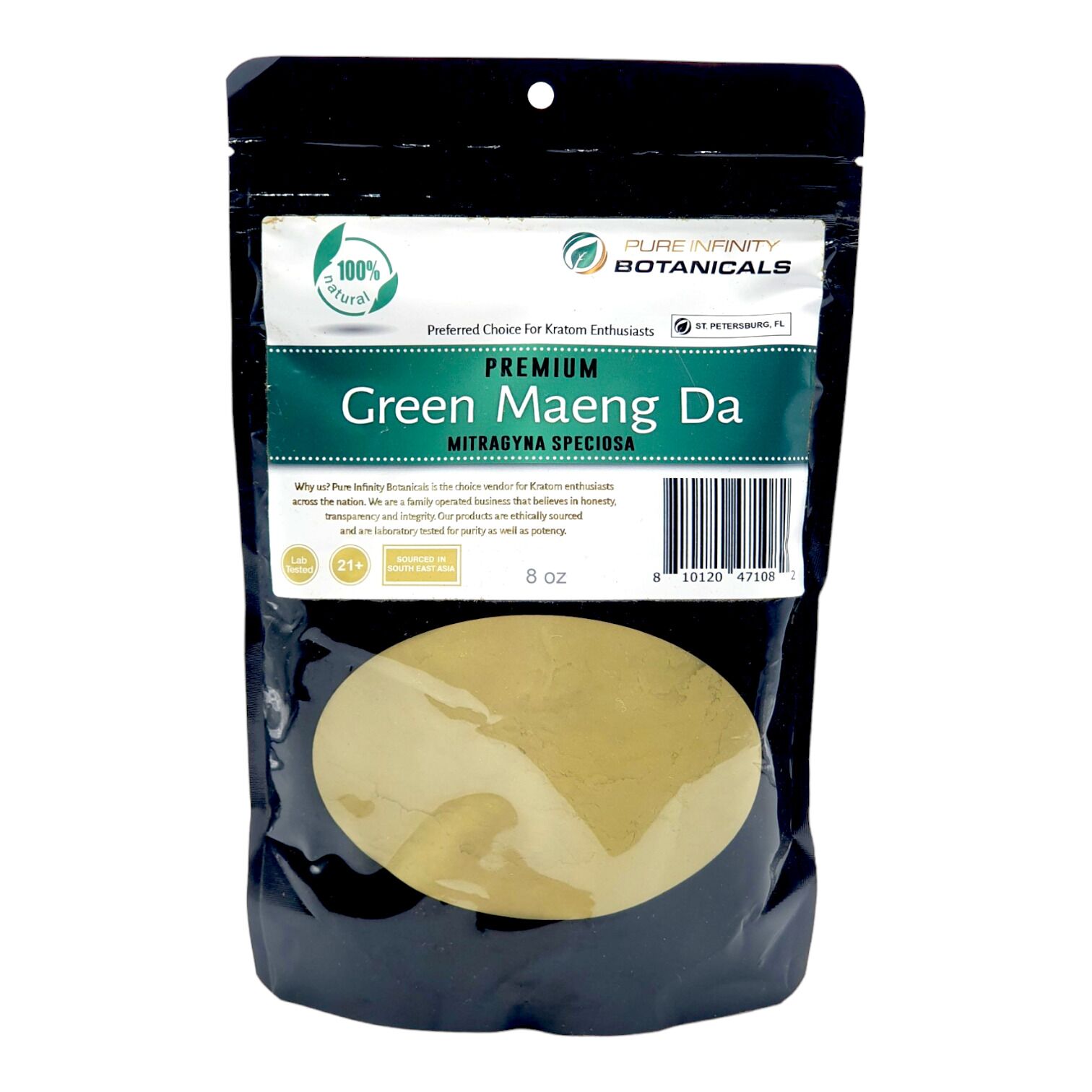 Pure Infinity Green Maeng Da Kratom Powder | Image 1 | Pure Infinity Green Maeng Da Kratom Powder