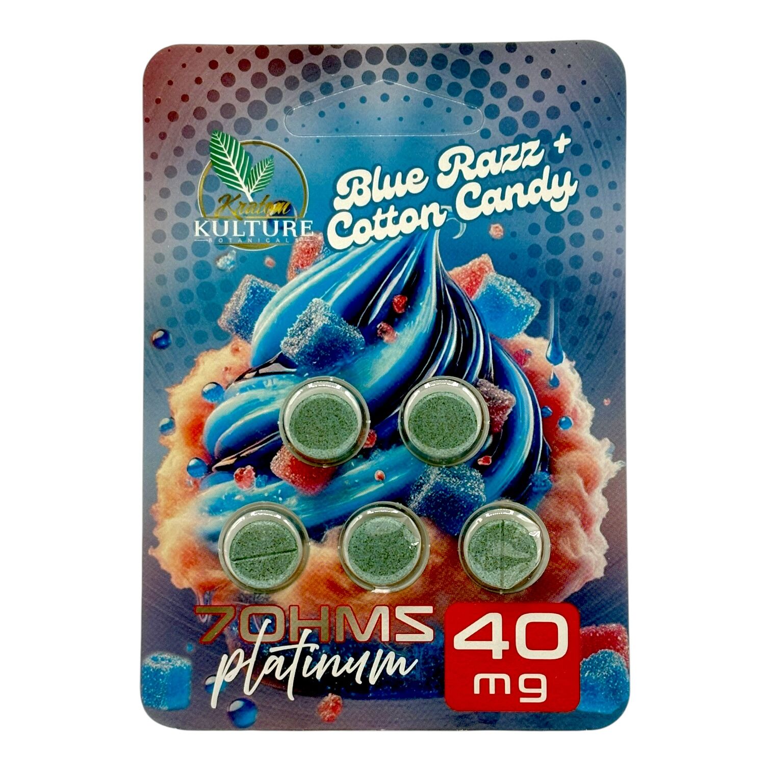 Kratom Kulture 7OHMZ Platinum 40mg – Blue Razz Cotton Candy | Image 6 | Kratom Kulture 7OHMZ Platinum 40mg – Blue Razz Cotton Candy