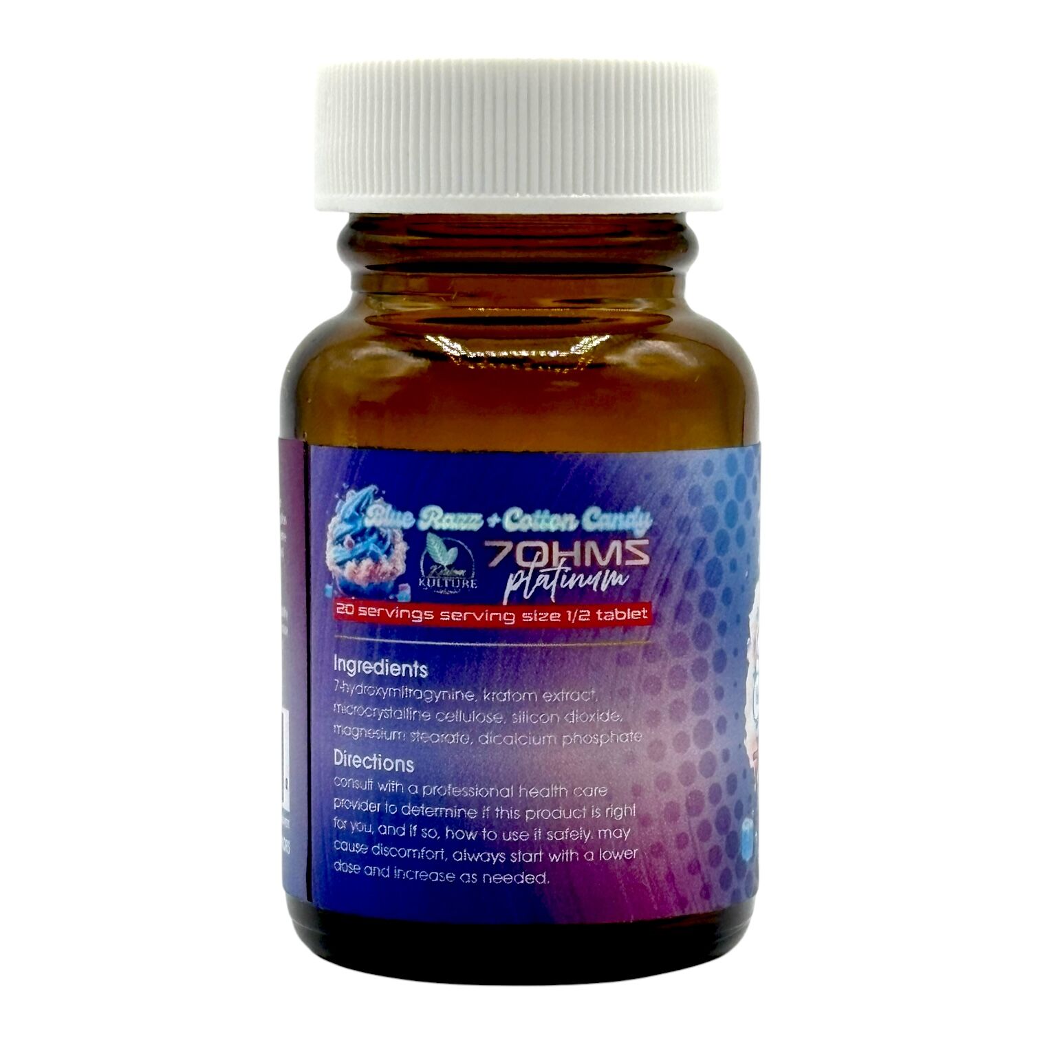 Kratom Kulture 7OHMZ Platinum 40mg – Blue Razz Cotton Candy | Image 4 | Kratom Kulture 7OHMZ Platinum 40mg – Blue Razz Cotton Candy