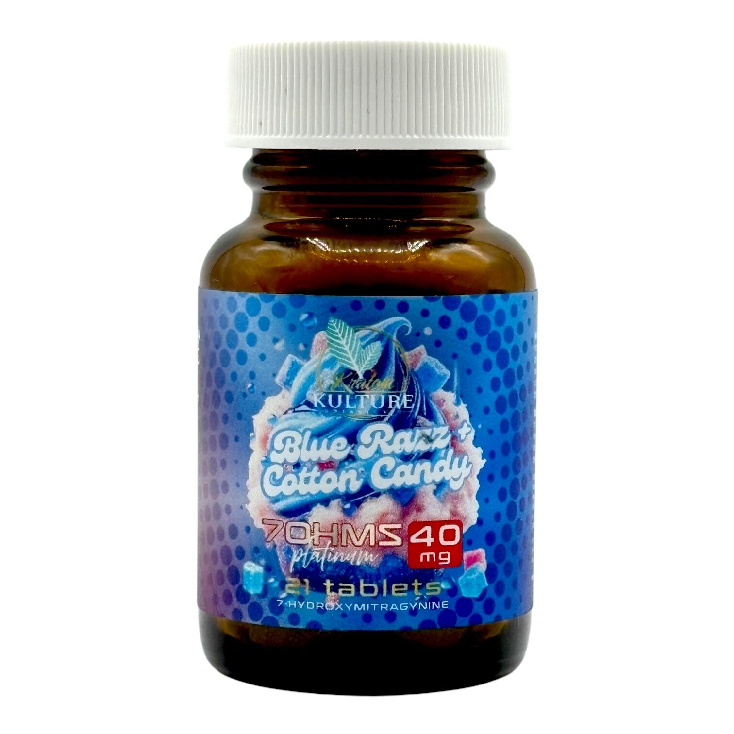 Kratom Kulture 7OHMZ Platinum 40mg – Blue Razz Cotton Candy | Image 2 | Kratom Kulture 7OHMZ Platinum 40mg – Blue Razz Cotton Candy