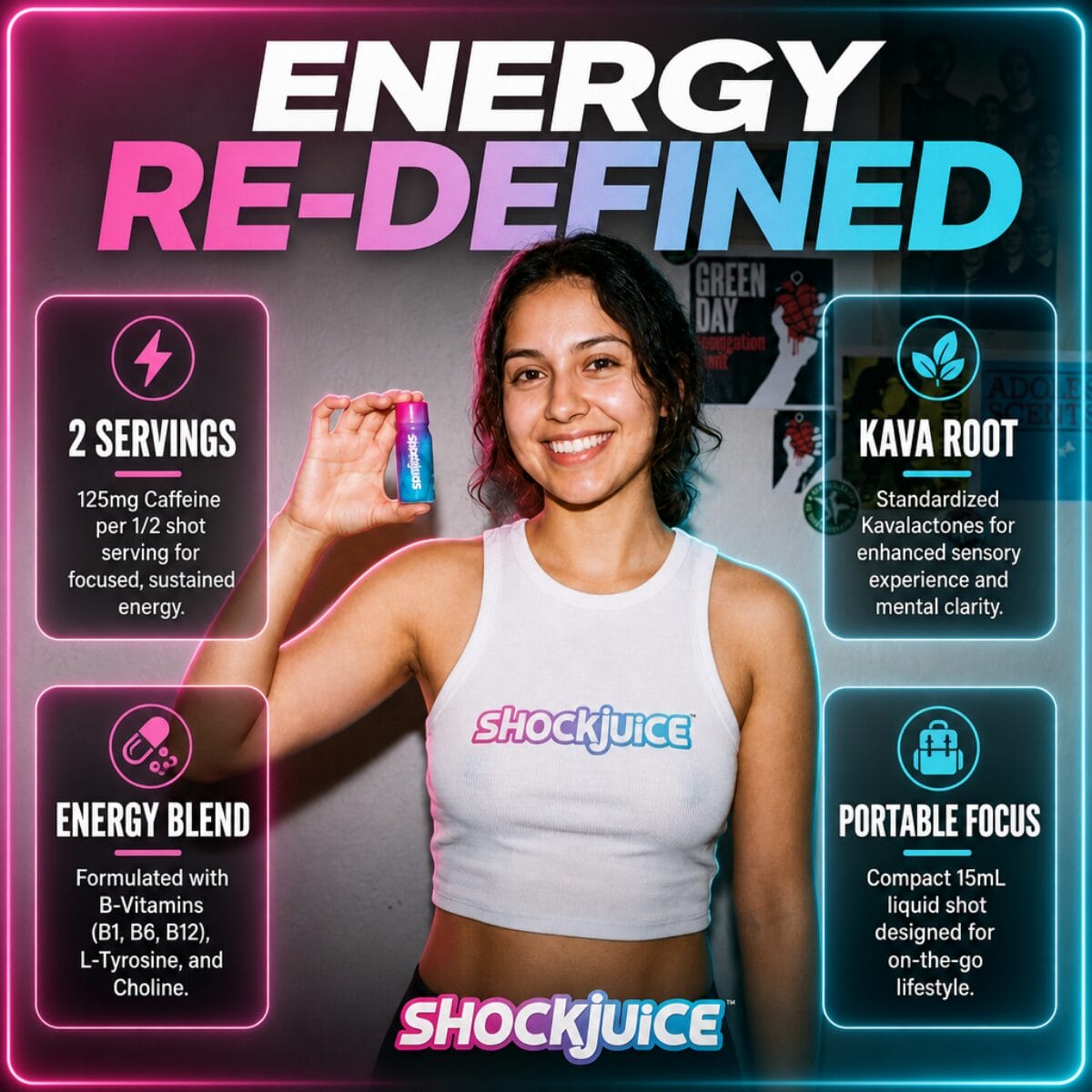 Shockjuice - Energy Shot, 15mL | Image 2 | Shockjuice – Energy Shot, 15mL