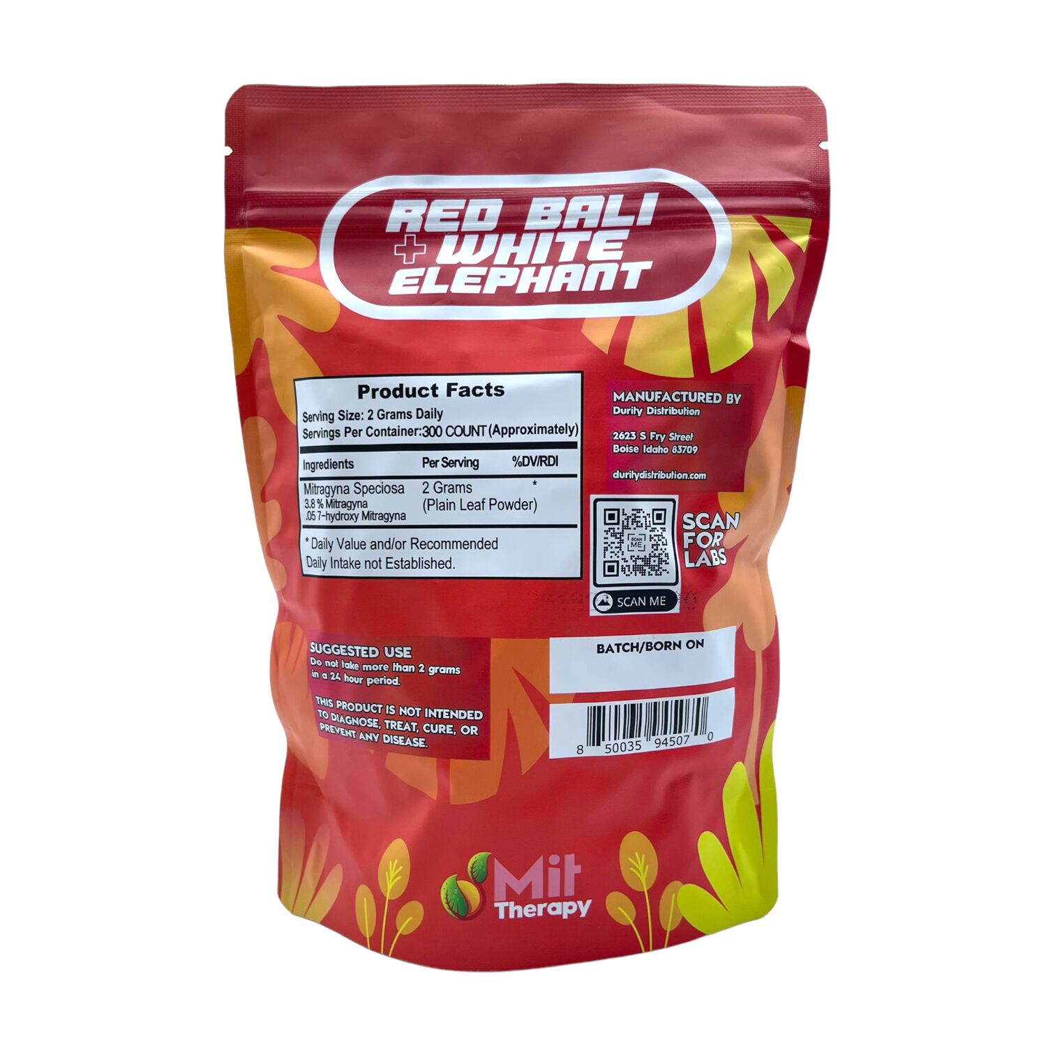 MIT Therapy Red Bali White Elephant Extract Enhanced Kratom Capsules | Image 2 | MIT Therapy Red Bali White Elephant Extract Enhanced Kratom Capsules