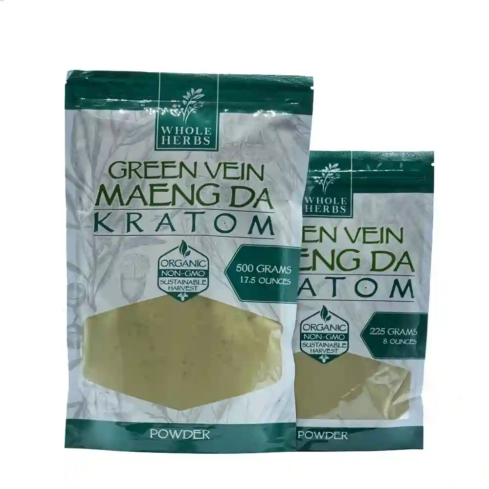 Whole Herbs Green Vein MAENG DA Kratom Powder | Image 1 | Whole Herbs Green Vein MAENG DA Kratom Powder