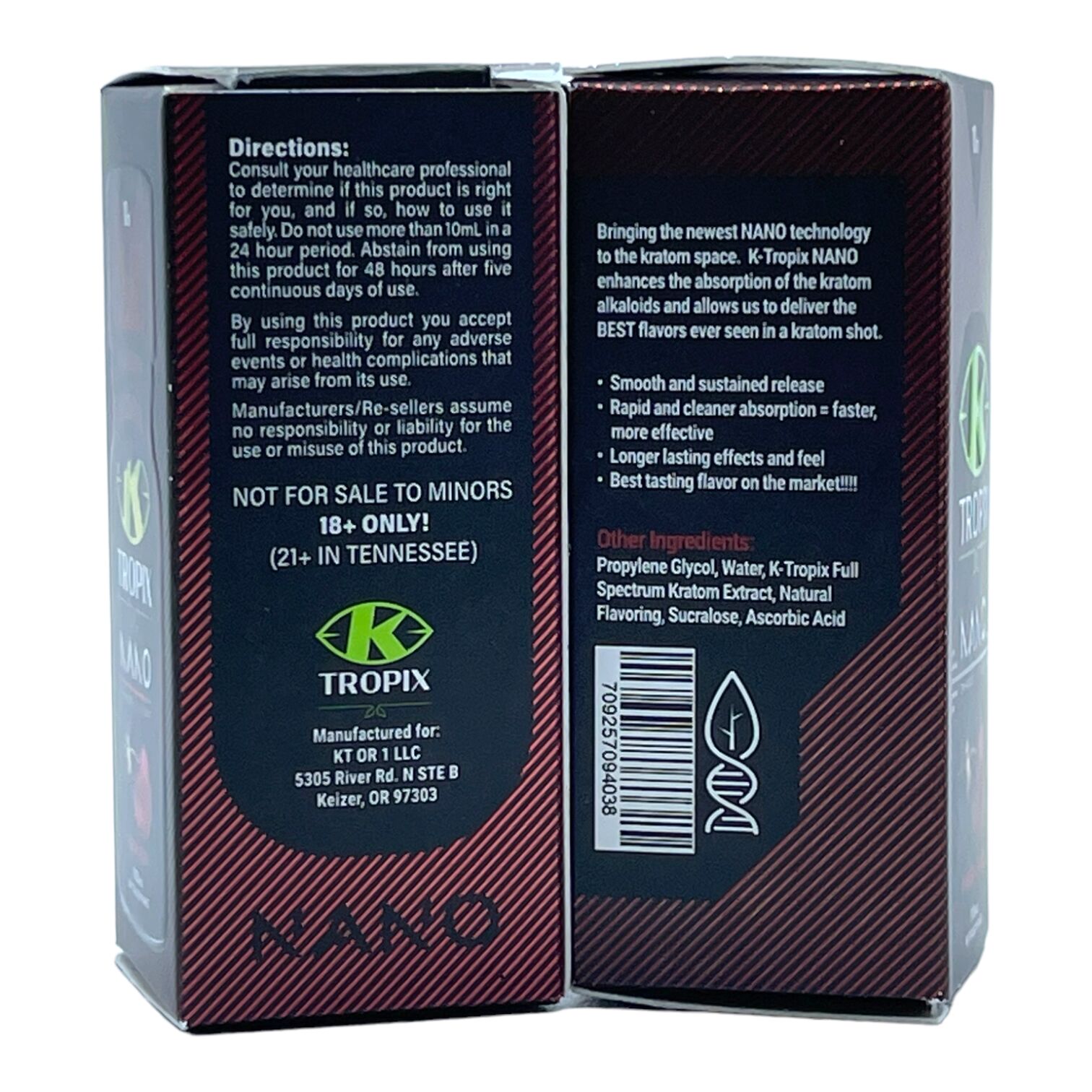 K-Tropix Cherry Bomb Nano Kratom Shot, 110mg, 10mL | Image 3 | K-Tropix Cherry Bomb Nano Kratom Shot, 110mg, 10mL
