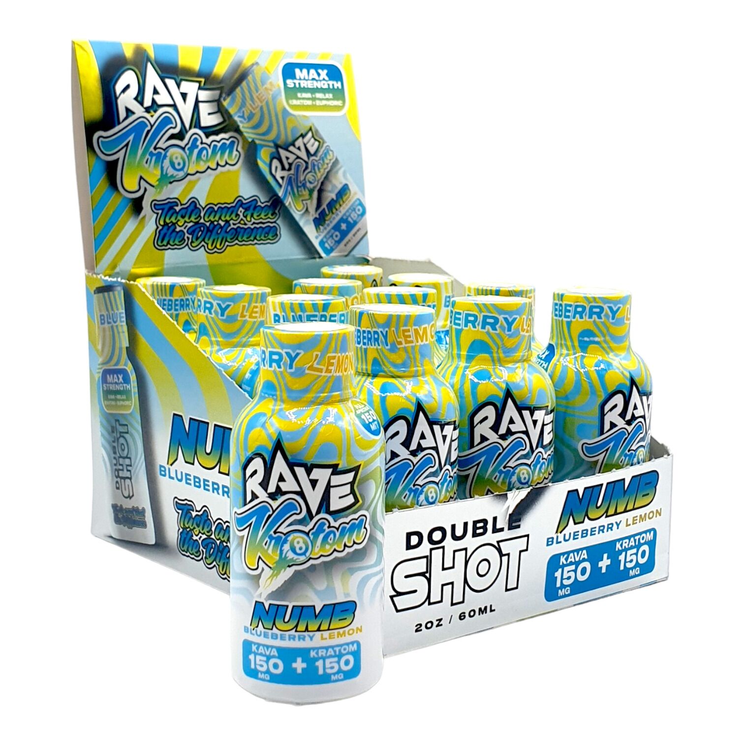 Rave Kratom Kava Numb Shot, 150mg, 60mL | Image 2 | Rave Kratom Kava Numb Shot, 150mg, 60mL